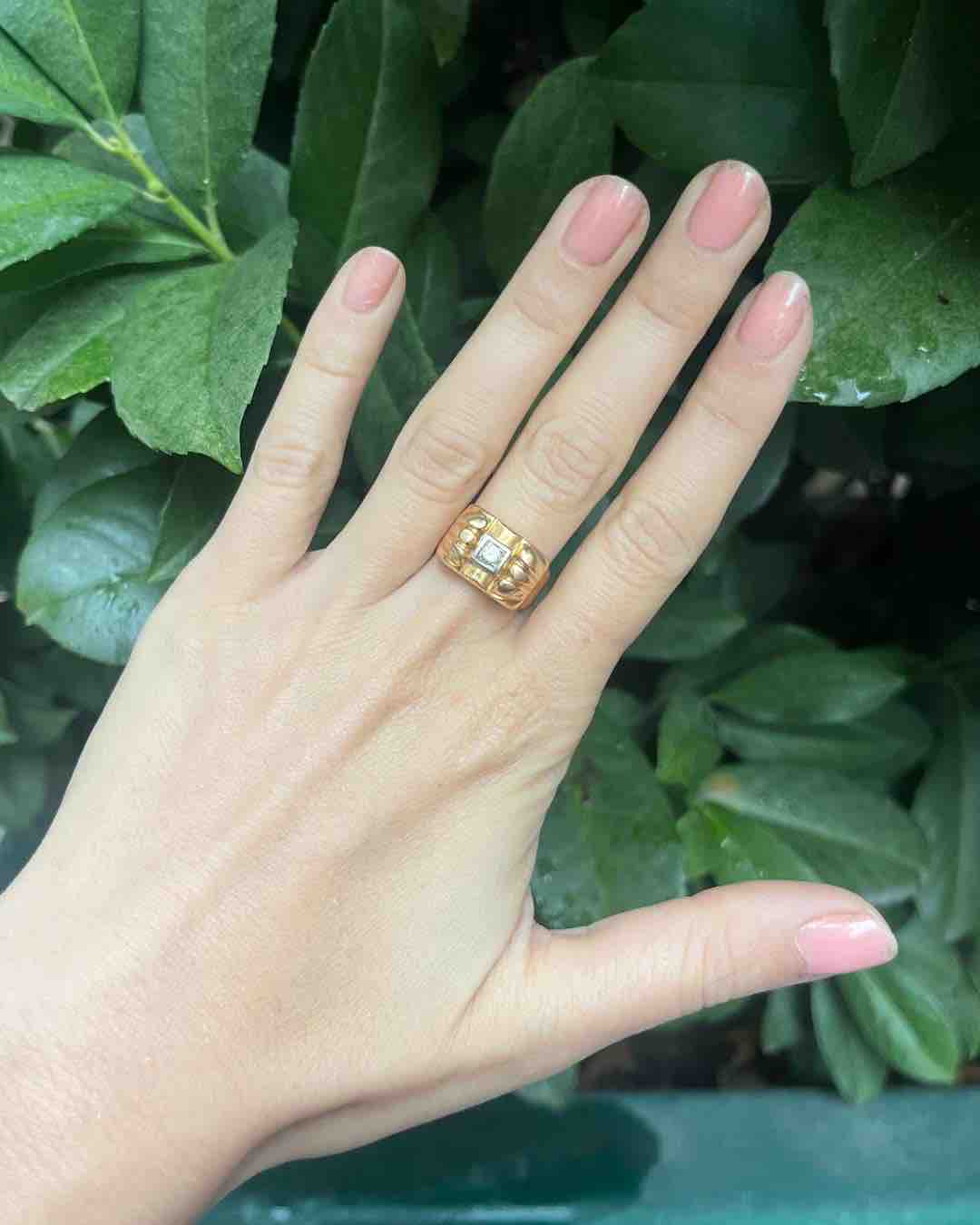 Bague Vintage Tank Diamant "Olivia" - Elliade Paris