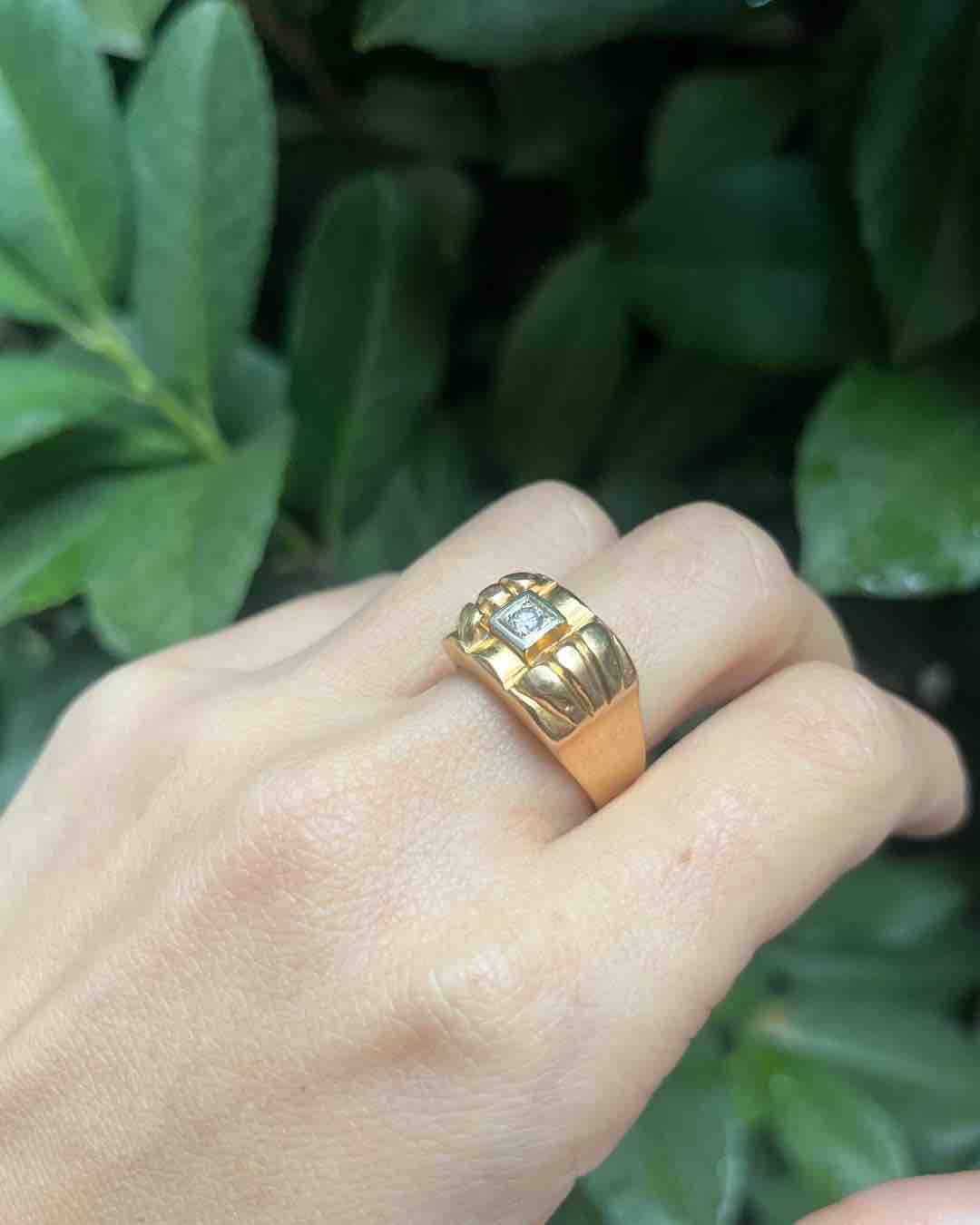 Bague Vintage Tank Diamant "Olivia" - Elliade Paris