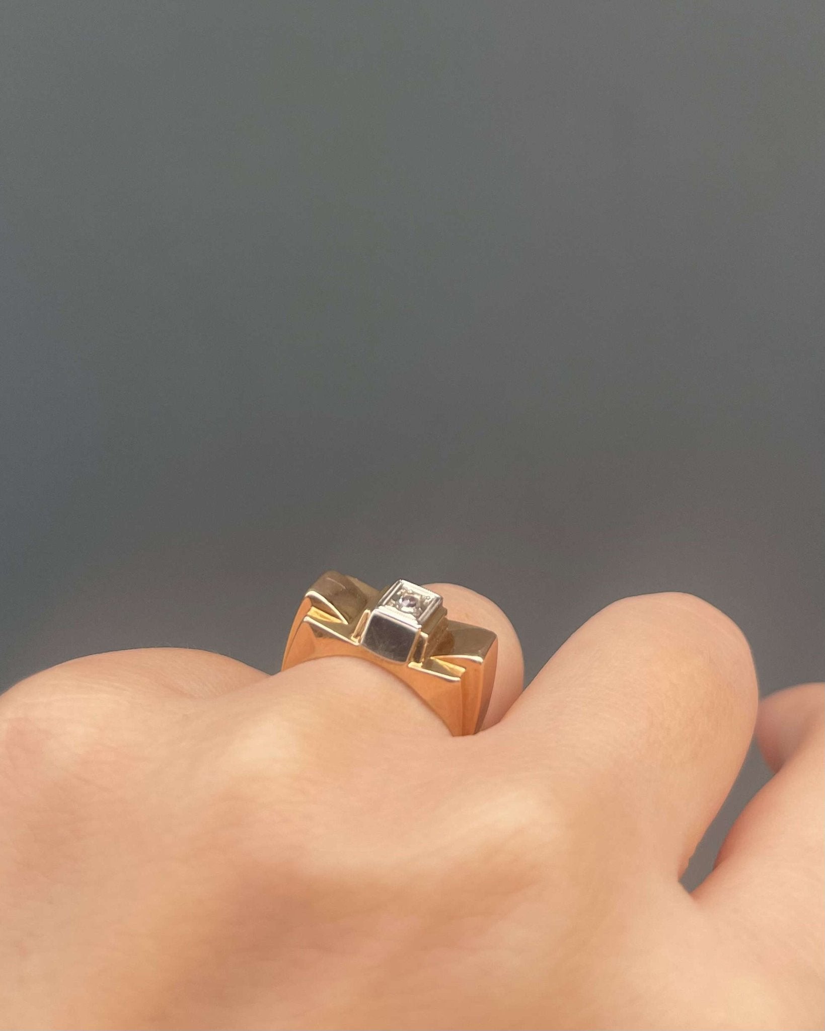 Bague Vintage Tank Diamant "Tarana" - Elliade Paris