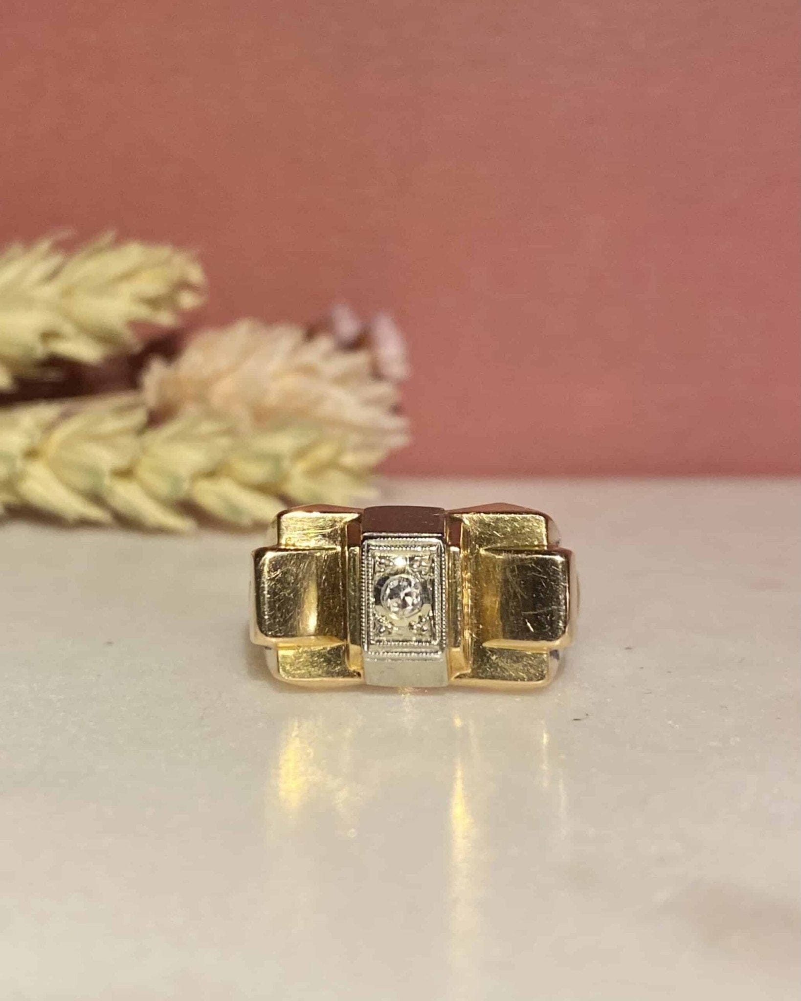 Bague Vintage Tank Diamant "Tarana" - Elliade Paris