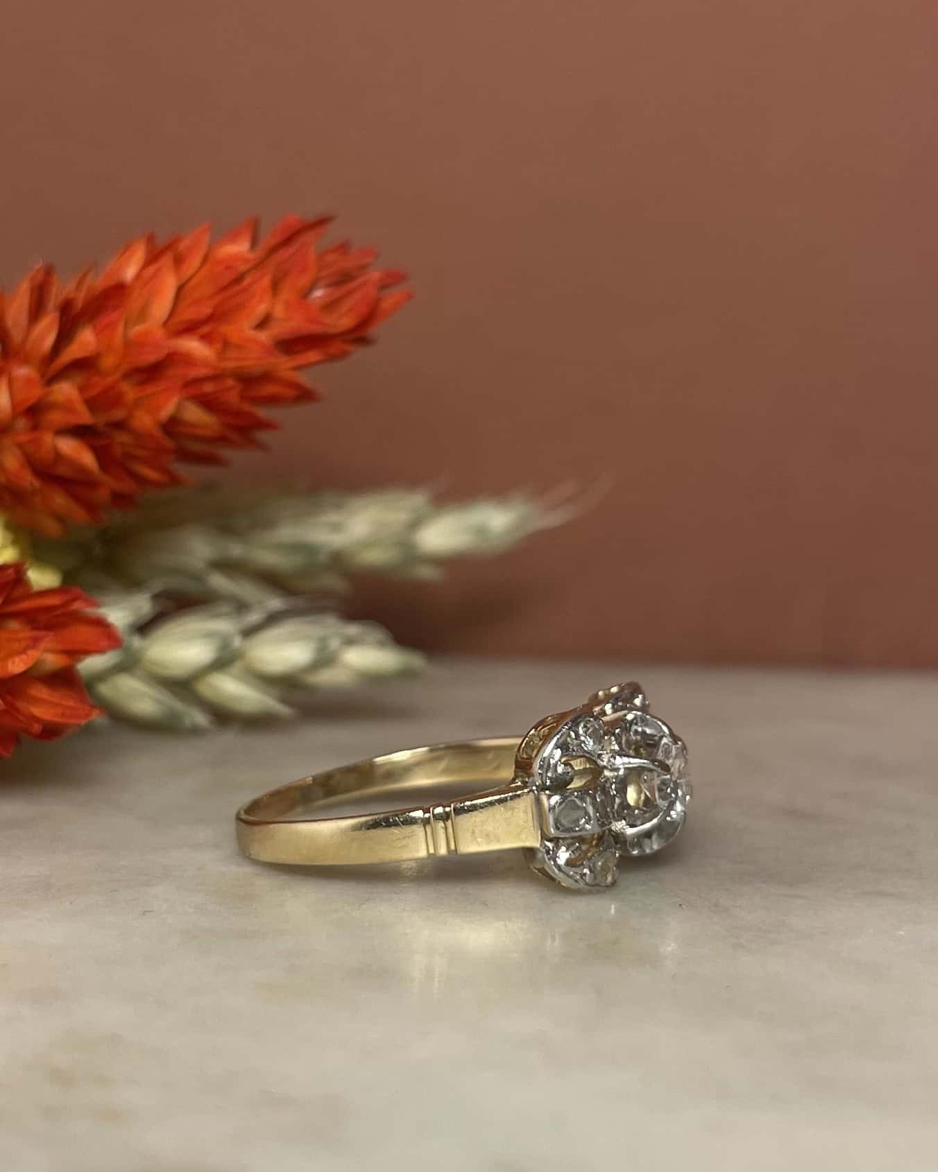 Bague Vintage Tank Diamants "Arsène" - Elliade Paris