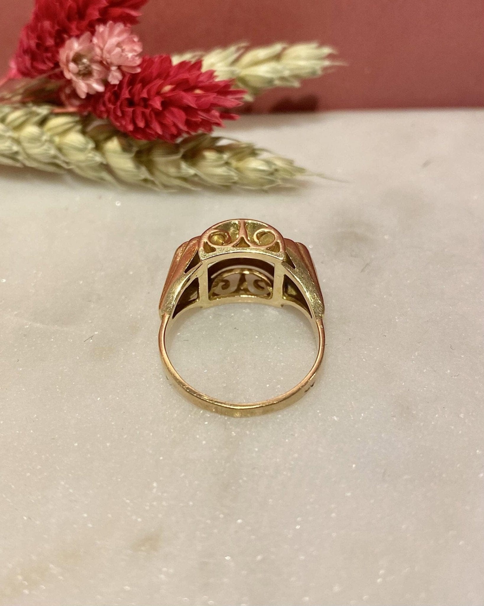 Bague Vintage Tank Diamants en or 5.51g "Skylar" - Elliade Paris