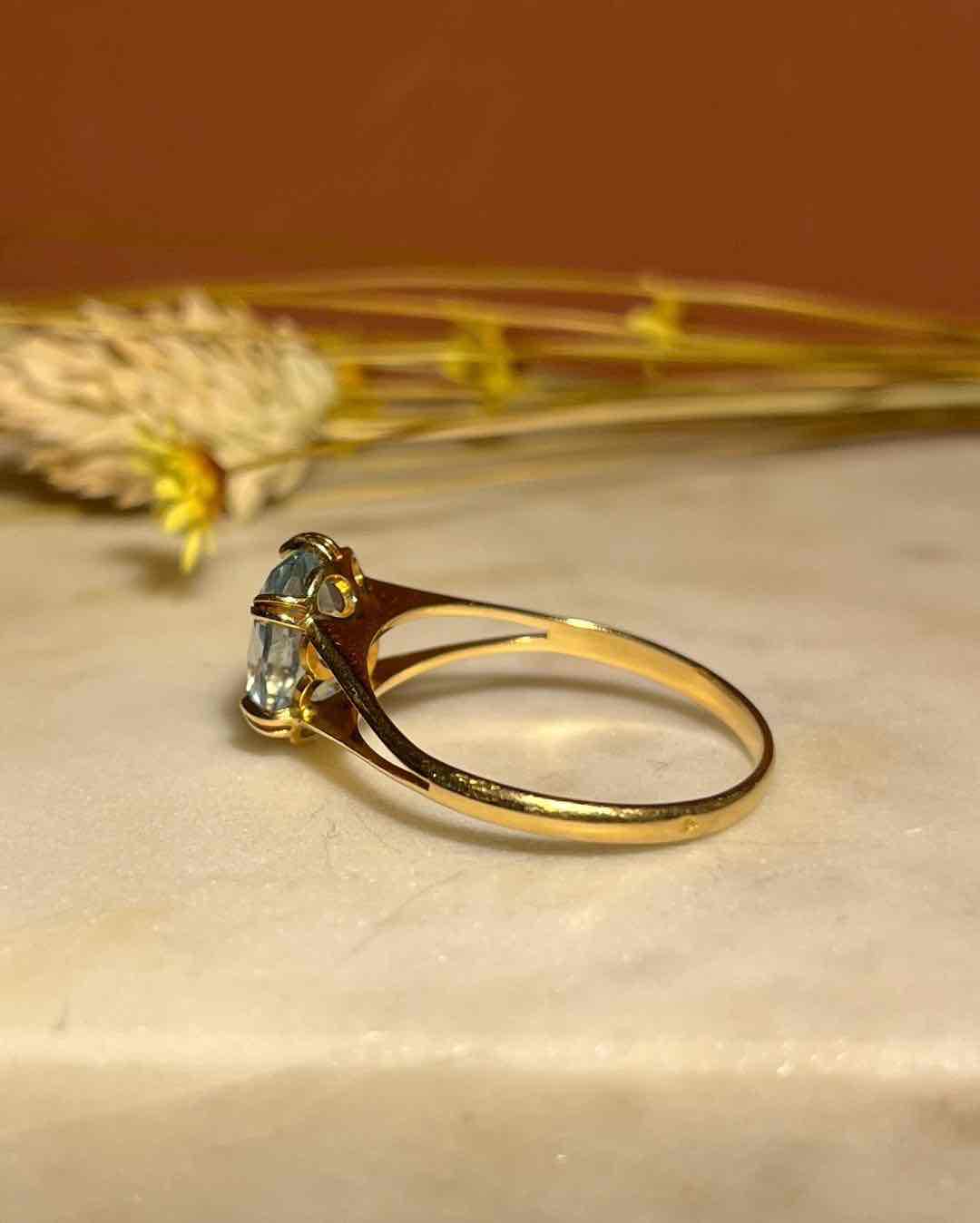 Bague Topaze 3 carats vintage "Elya"
