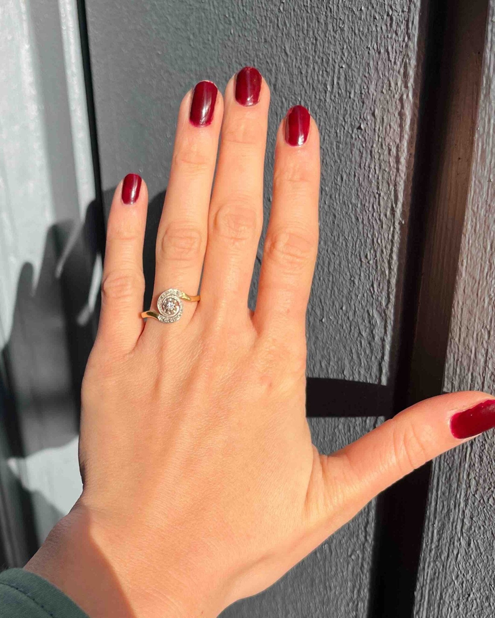 Bague vintage tourbillon diamants "Cyrielle" - Elliade Paris