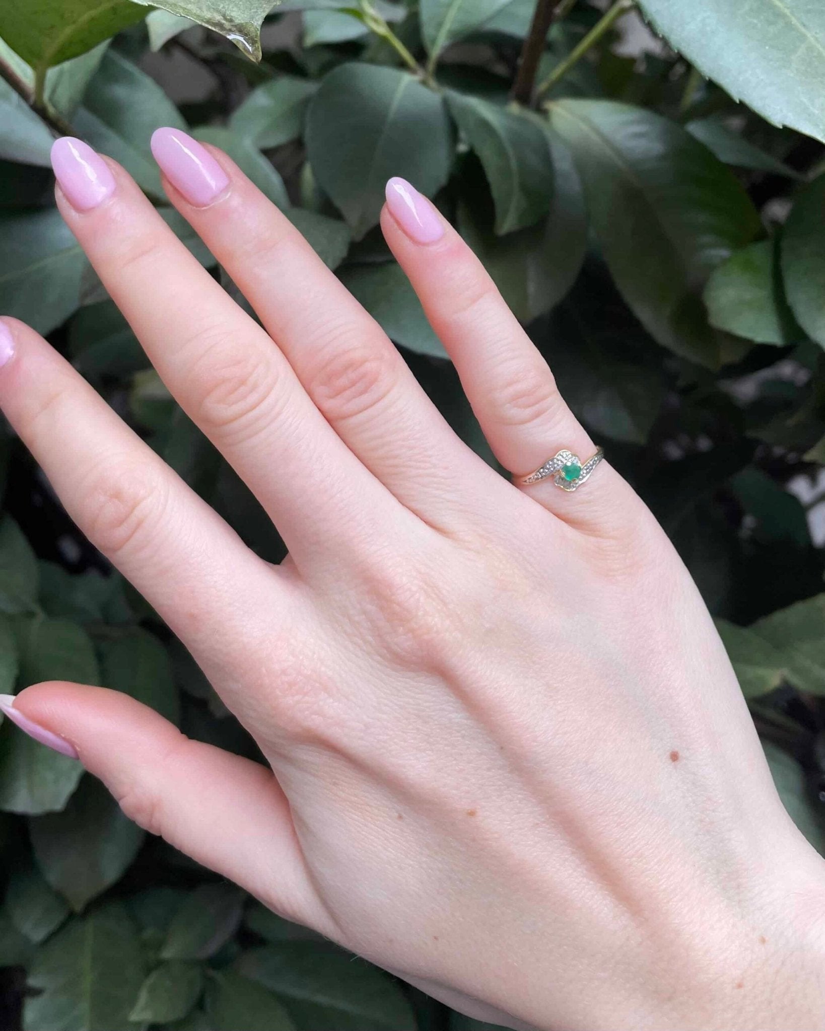 Bague Vintage Tourbillon Émeraude "Iseult" - Elliade Paris
