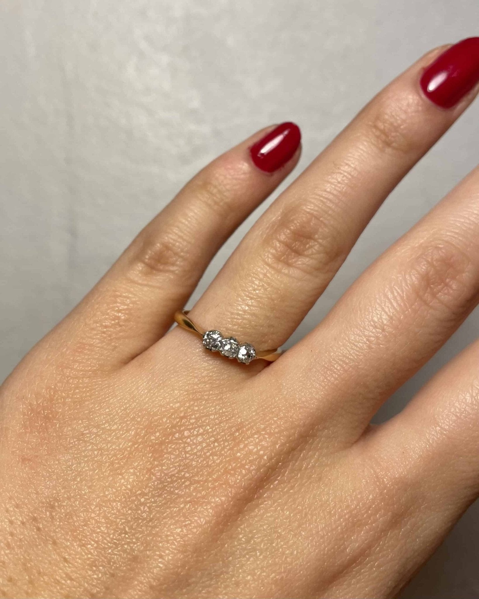Bague vintage Trilogie Diamants "Cassie" - Elliade Paris