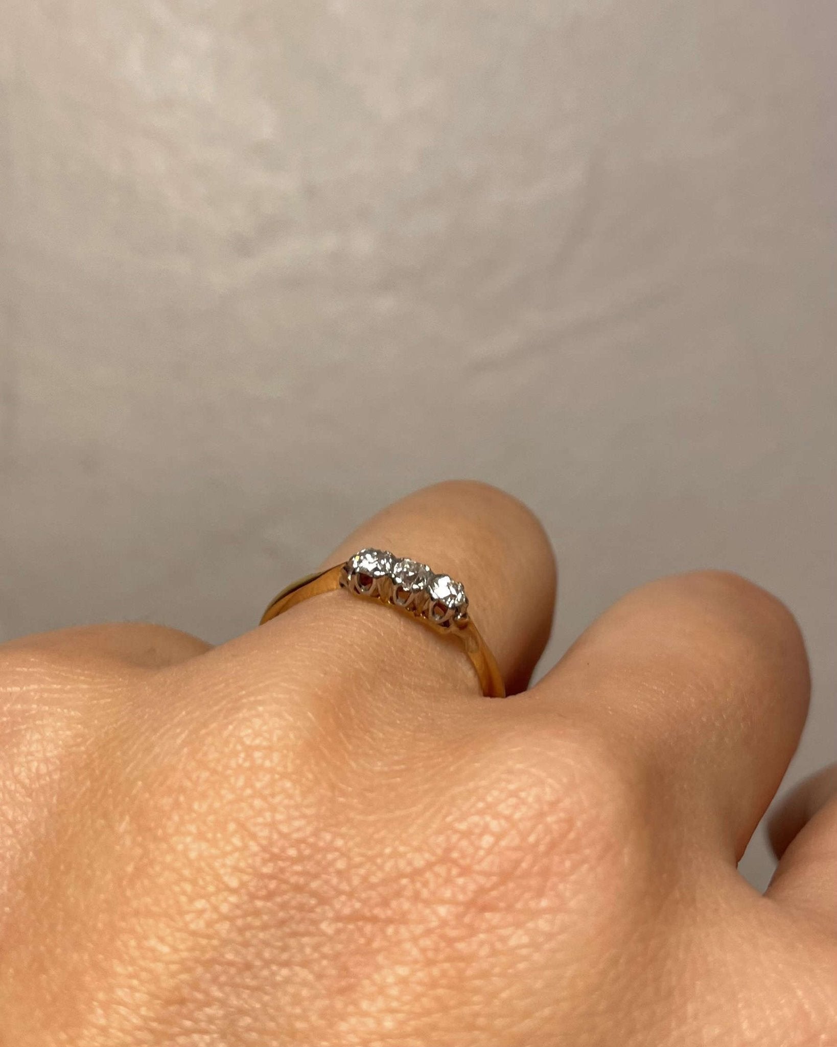 Bague vintage Trilogie Diamants "Cassie" - Elliade Paris