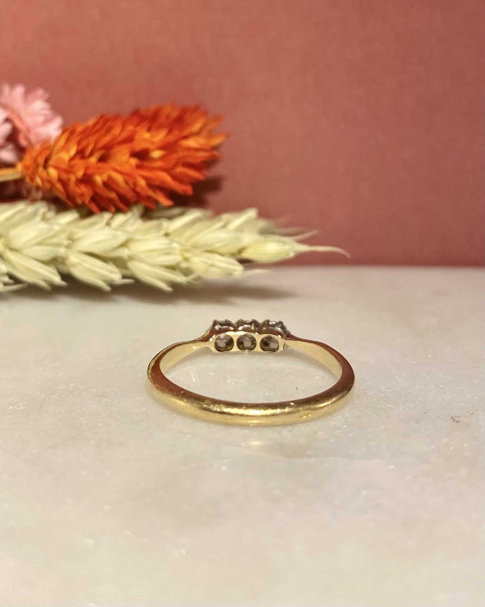 Bague vintage Trilogie Diamants "Cassie" - Elliade Paris