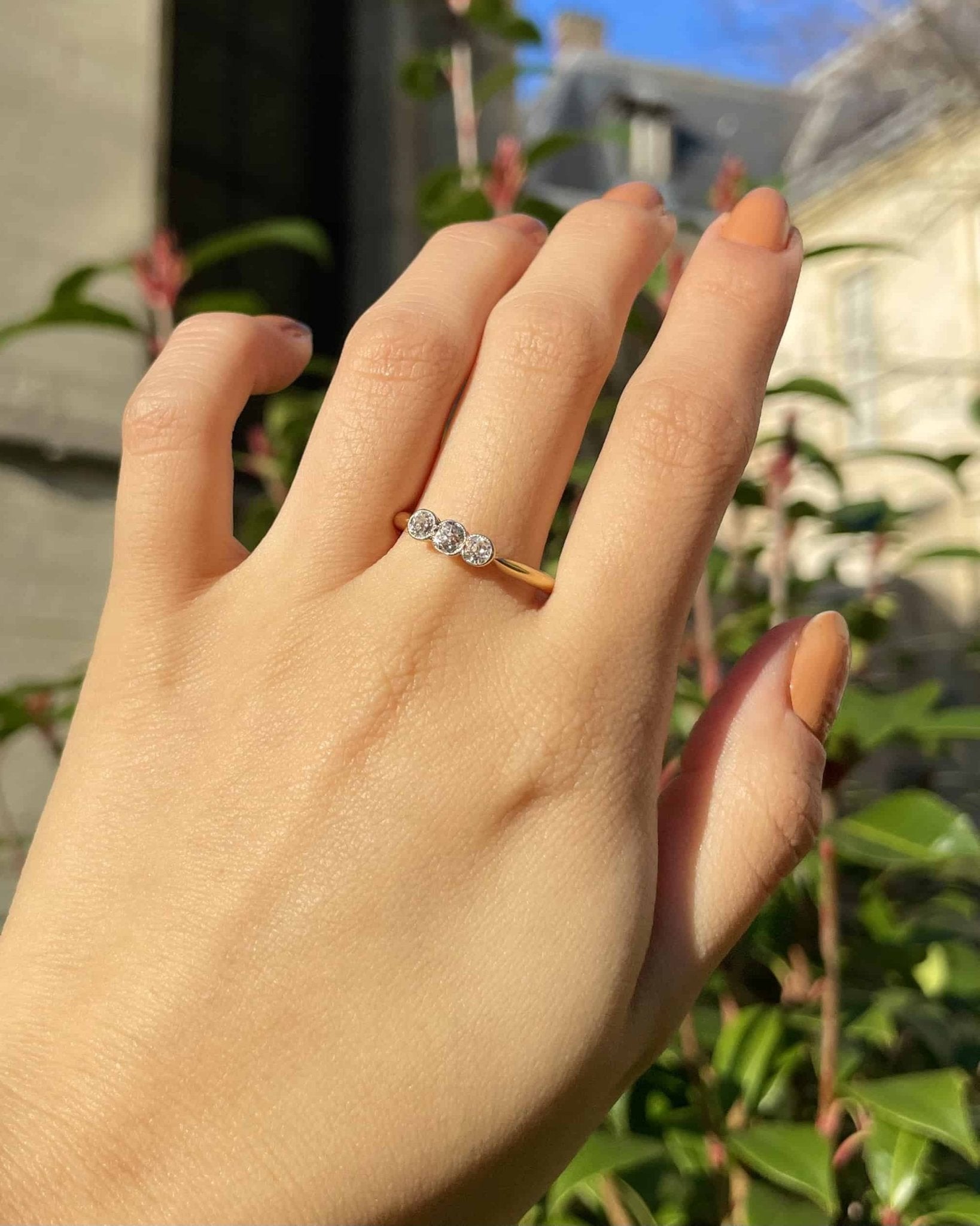 Bague Vintage Trilogie Diamants "Demet" - Elliade Paris