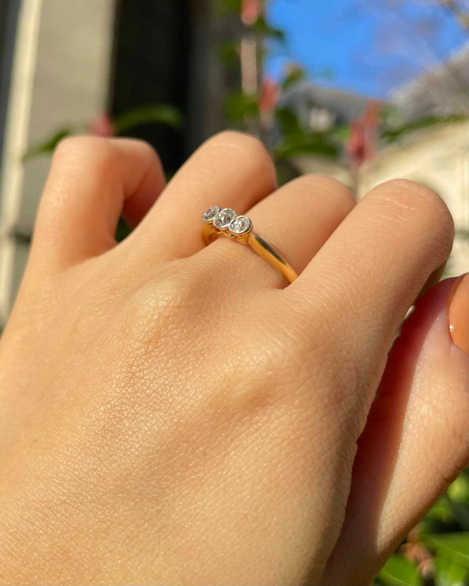 Bague Vintage Trilogie Diamants "Demet" - Elliade Paris