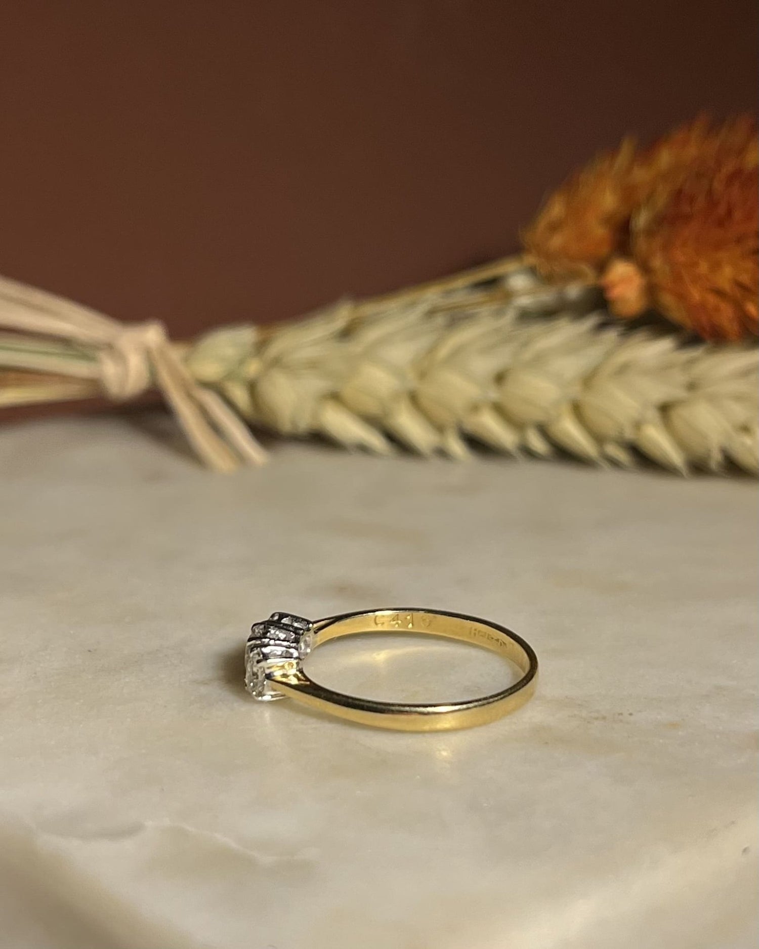 Bague Vintage Trilogie Diamants "Grace" - Elliade Paris