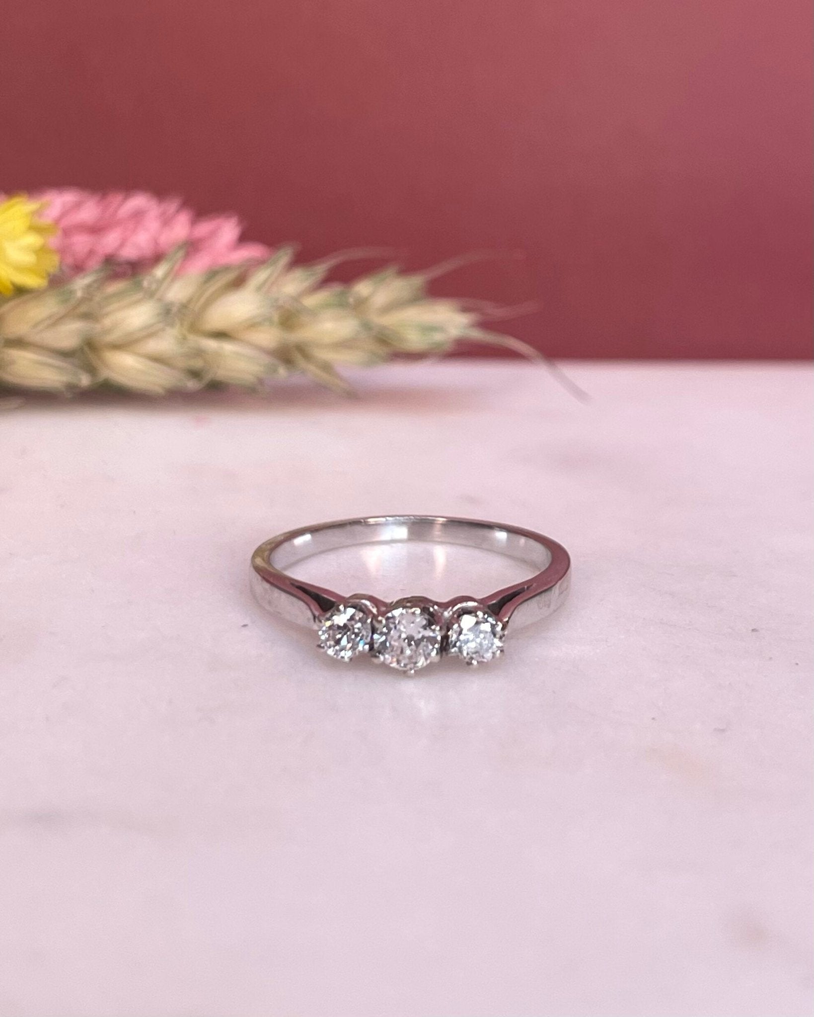 Bague vintage Trilogie Diamants "Maxine" - Elliade Paris