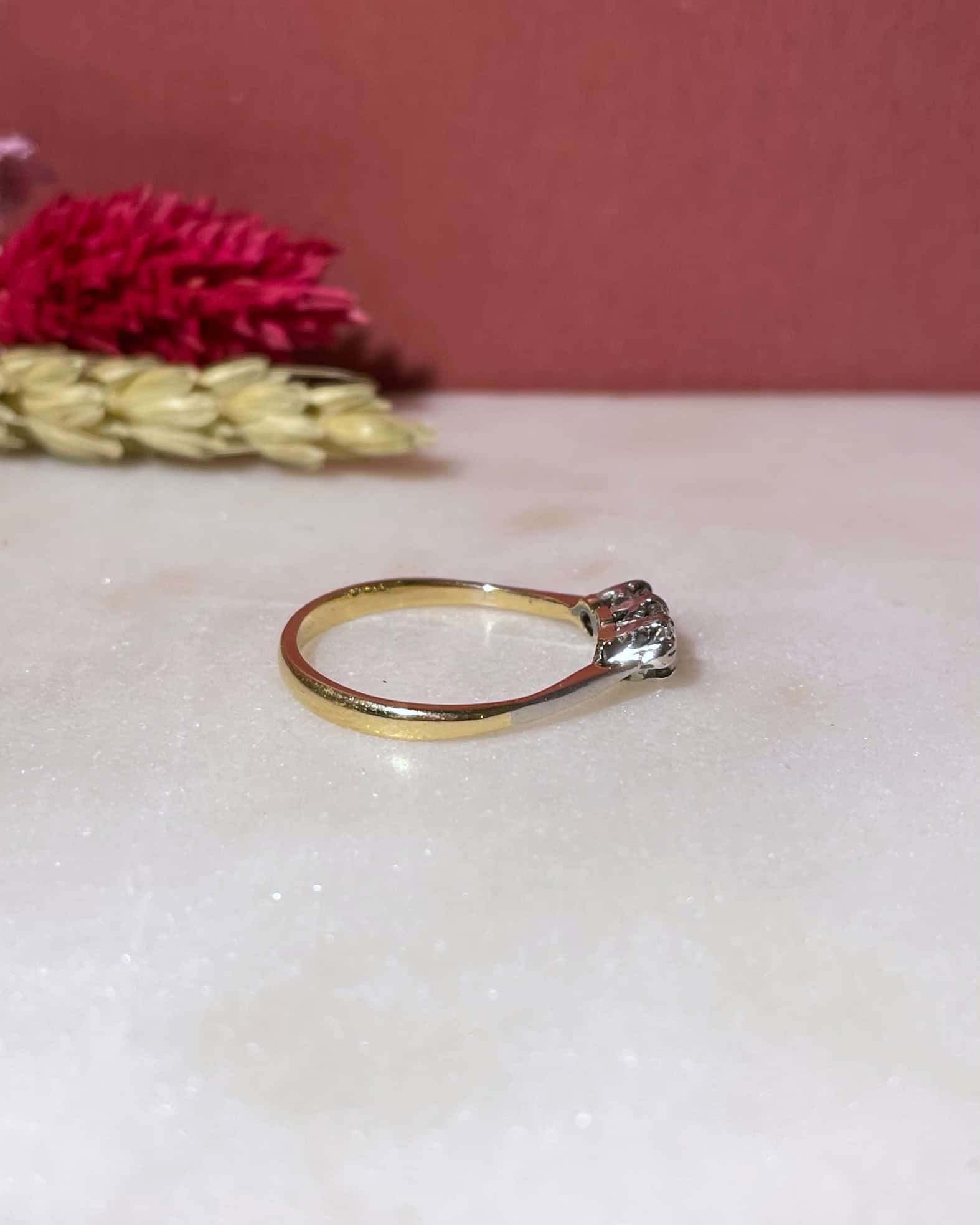 Bague Vintage Trilogie Diamants "Ophelia" - Elliade Paris