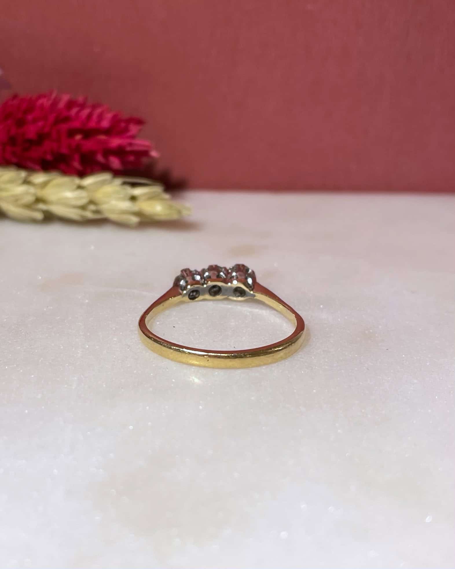 Bague Vintage Trilogie Diamants "Ophelia" - Elliade Paris