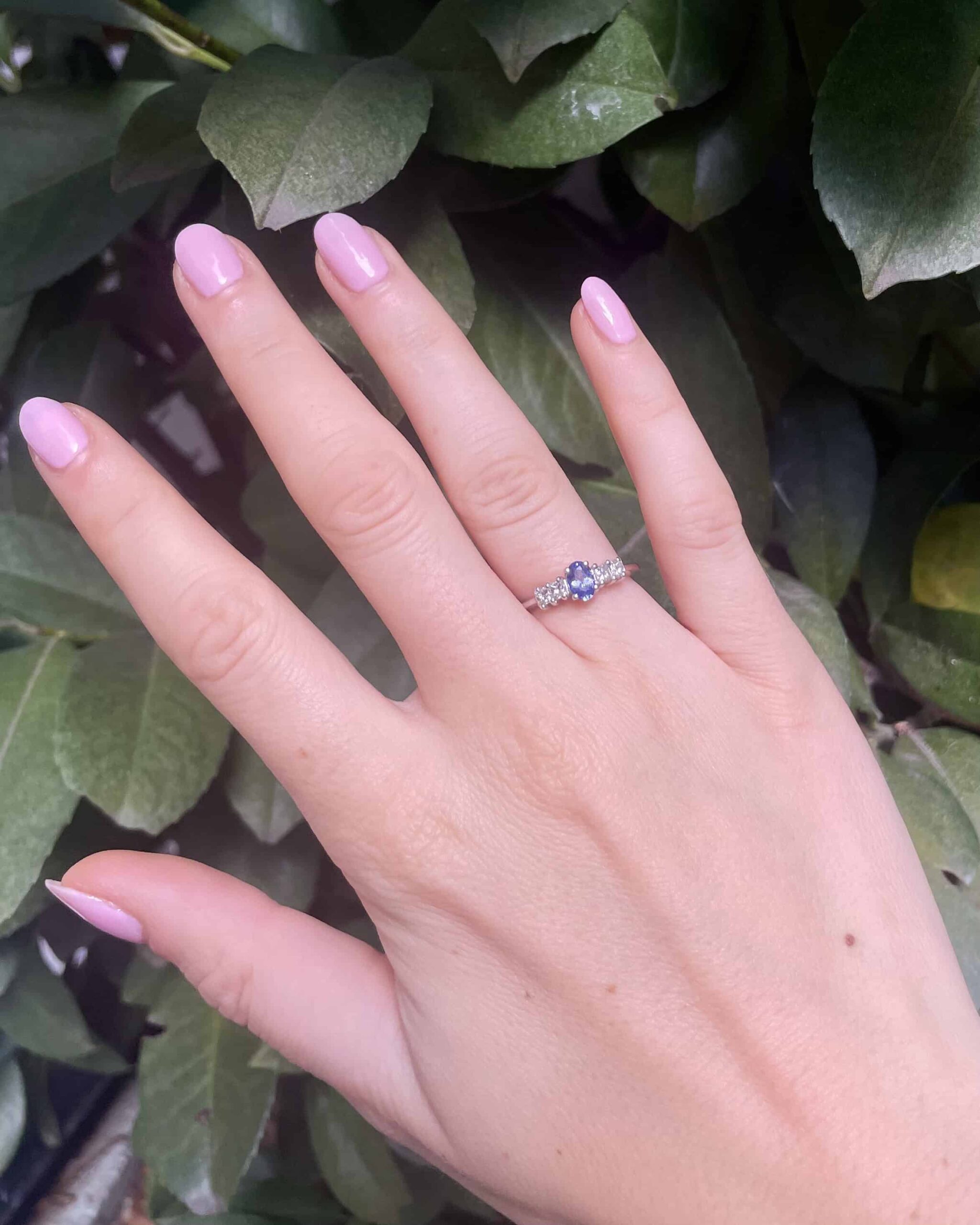 Bague Trilogie Tanzanite 0.60 carat & Diamants "Eleonore"