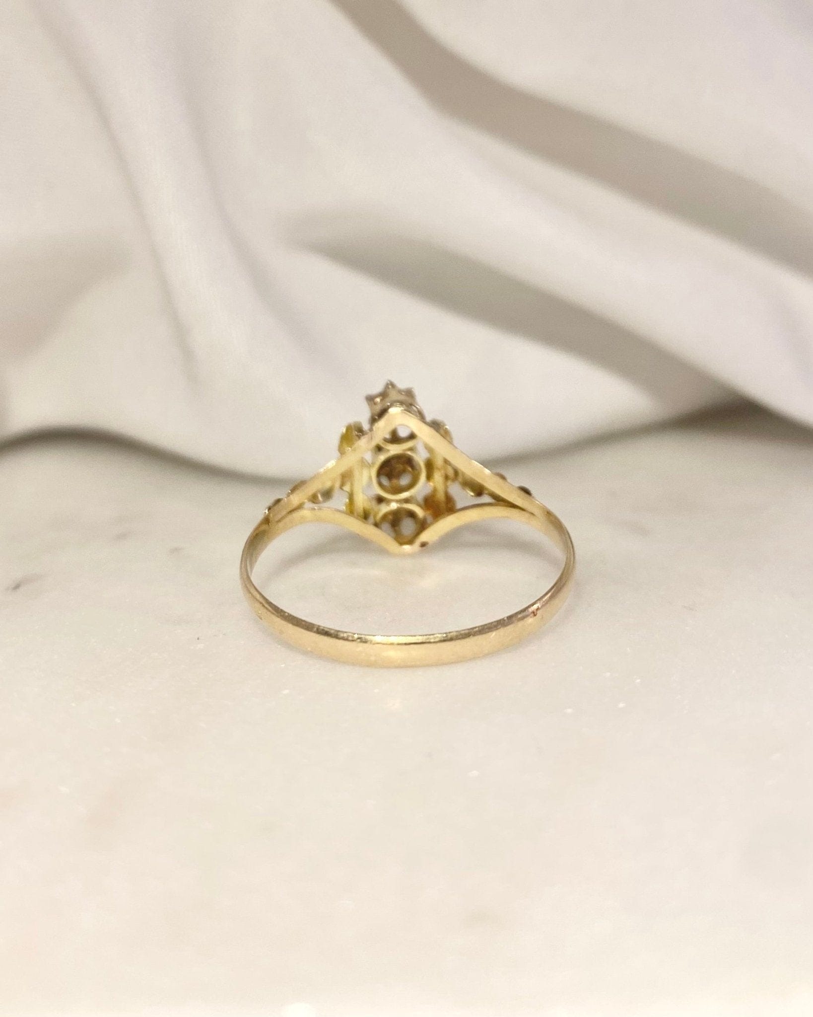 Bague Vintage Trois Ors 18 carats "Lazare" - Elliade Paris