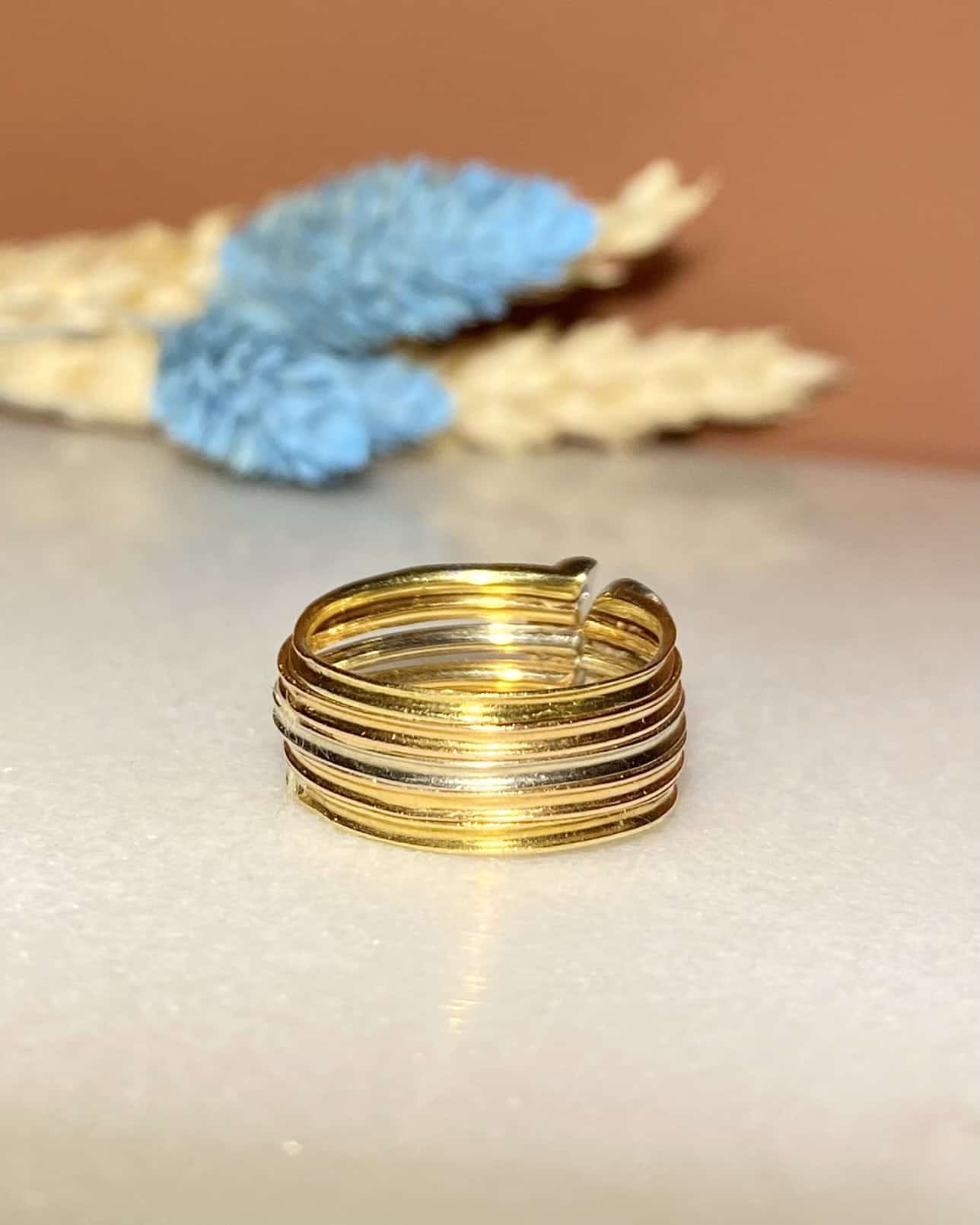 Anillo brazalete de 8 diamantes "Clem"