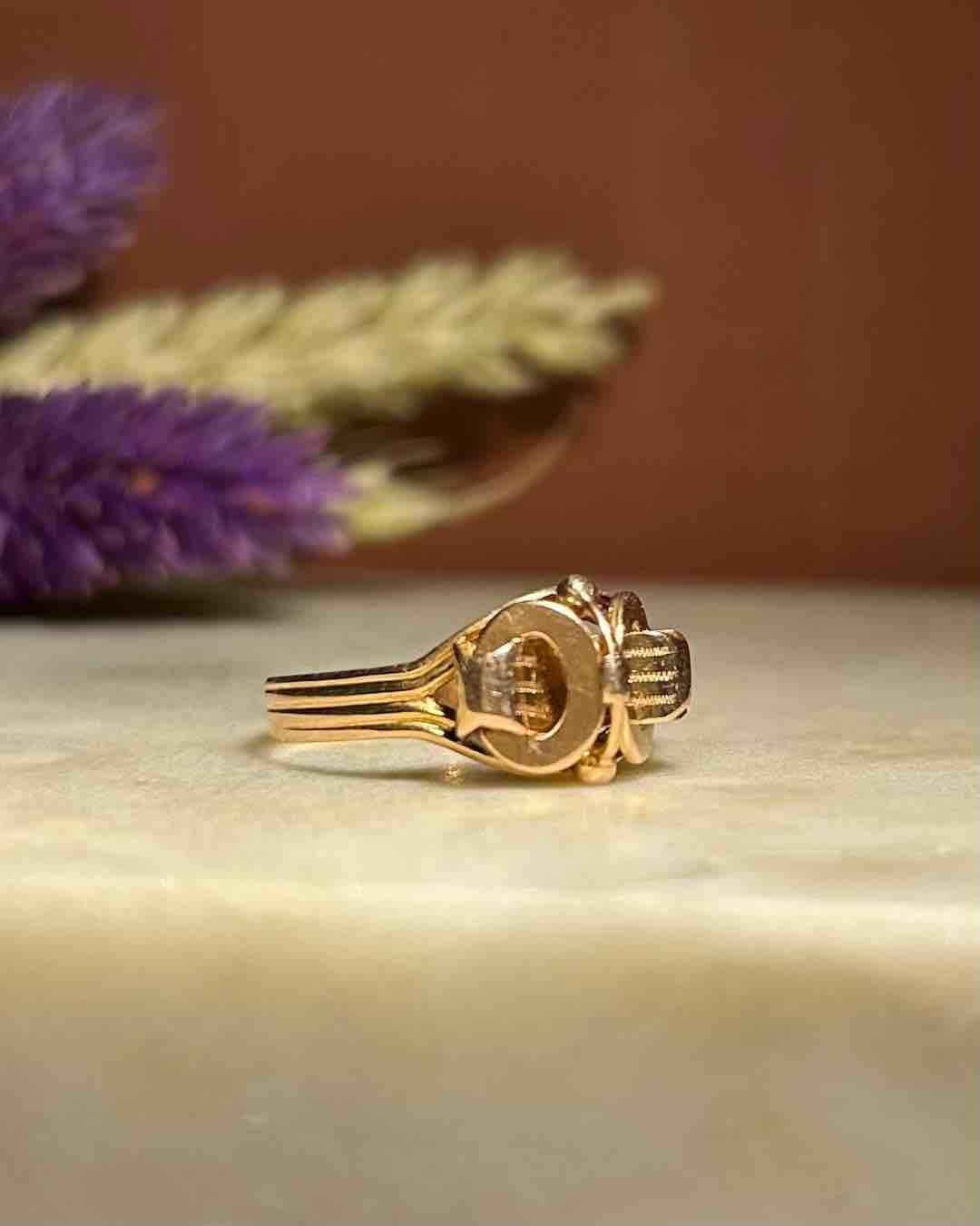 Bague Vintage XIXe siècle Or rose "Rosinda" - Elliade Paris
