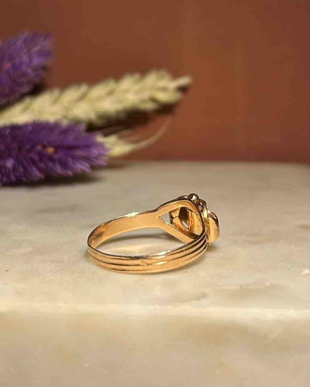Bague Vintage XIXe siècle Or rose "Rosinda" - Elliade Paris