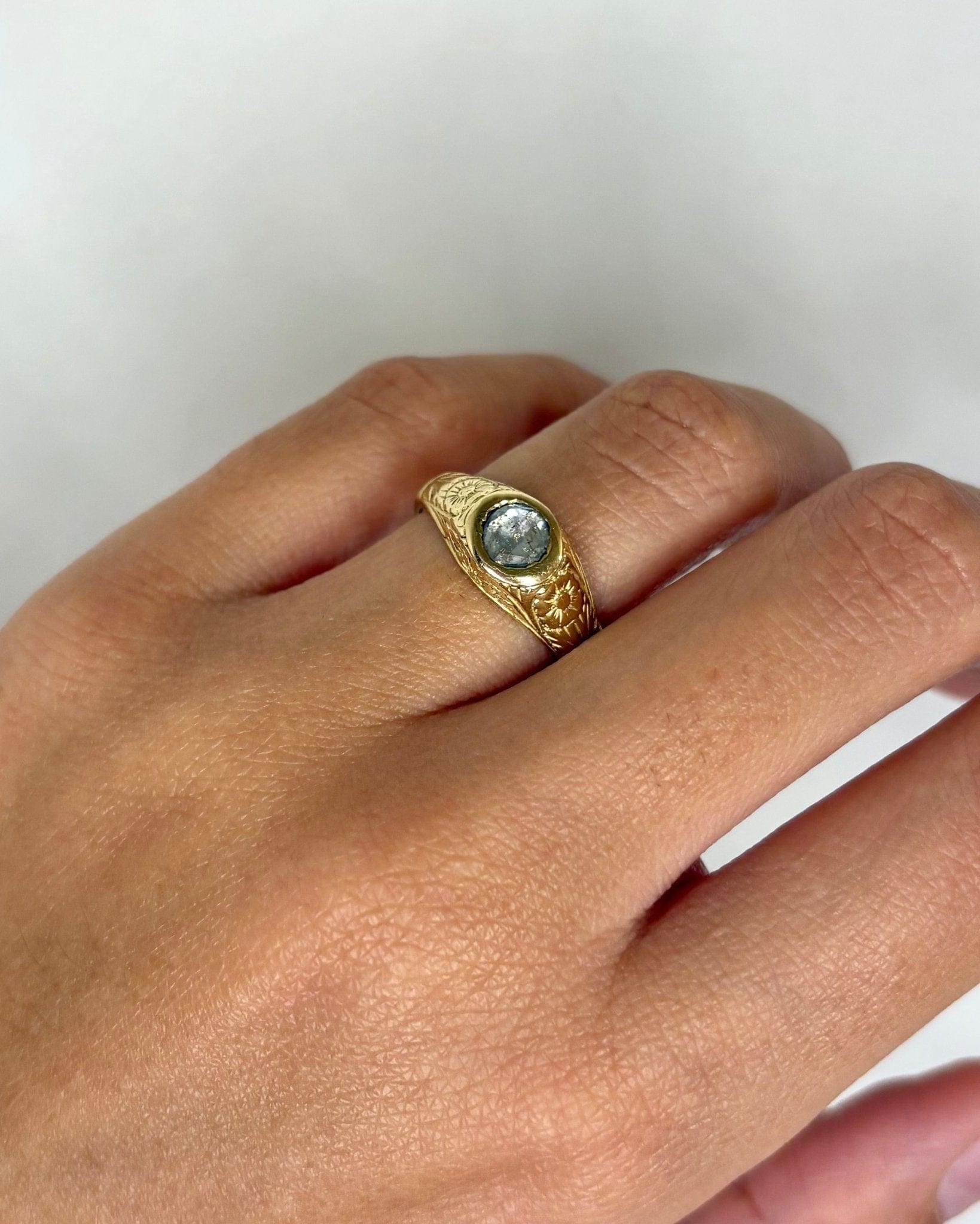 Bague XIXe siècle diamant taille rose 0.25 carat "Maïssa" - Elliade Paris