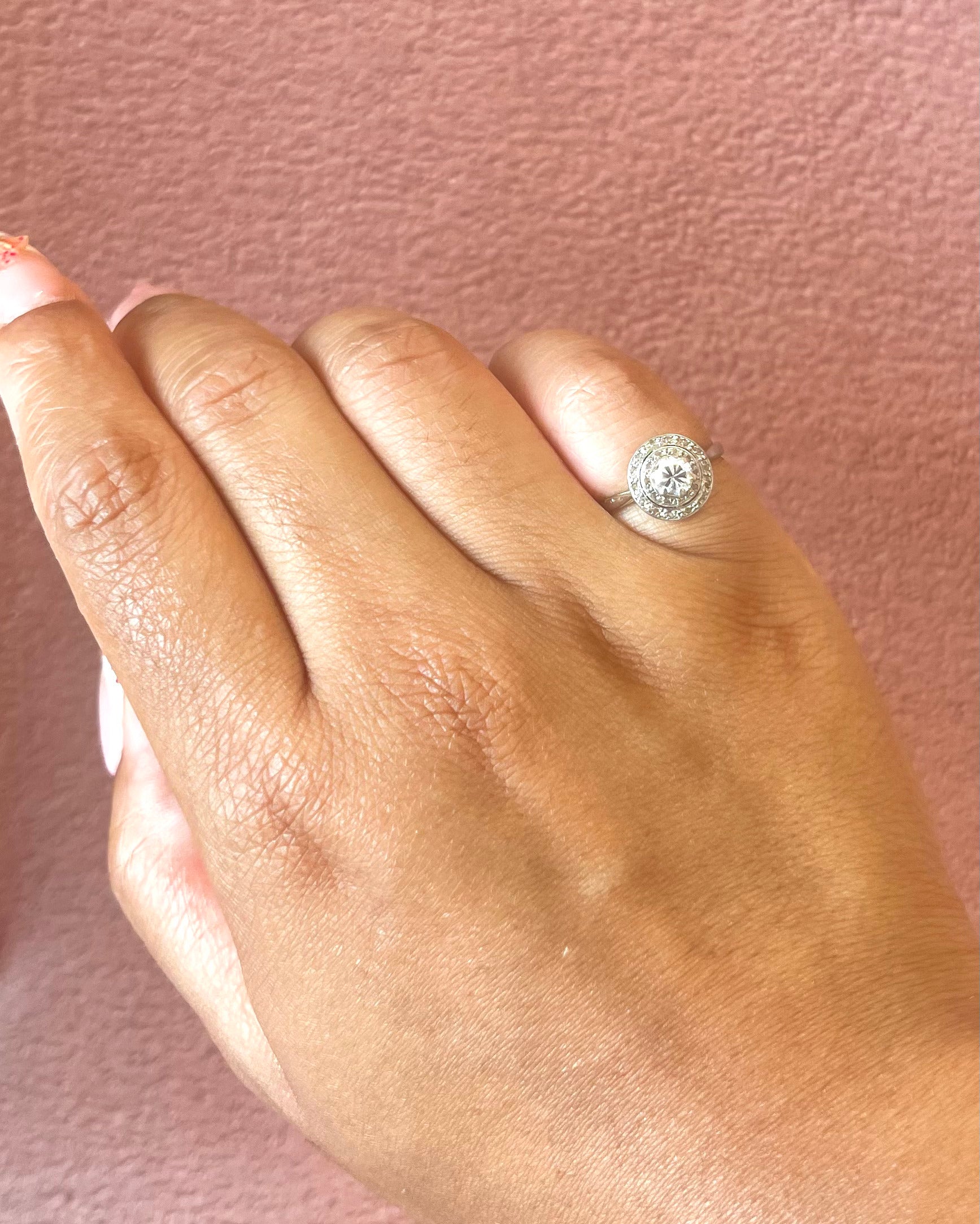 Bague Art-Déco Diamants 0.44 carat "Léna"