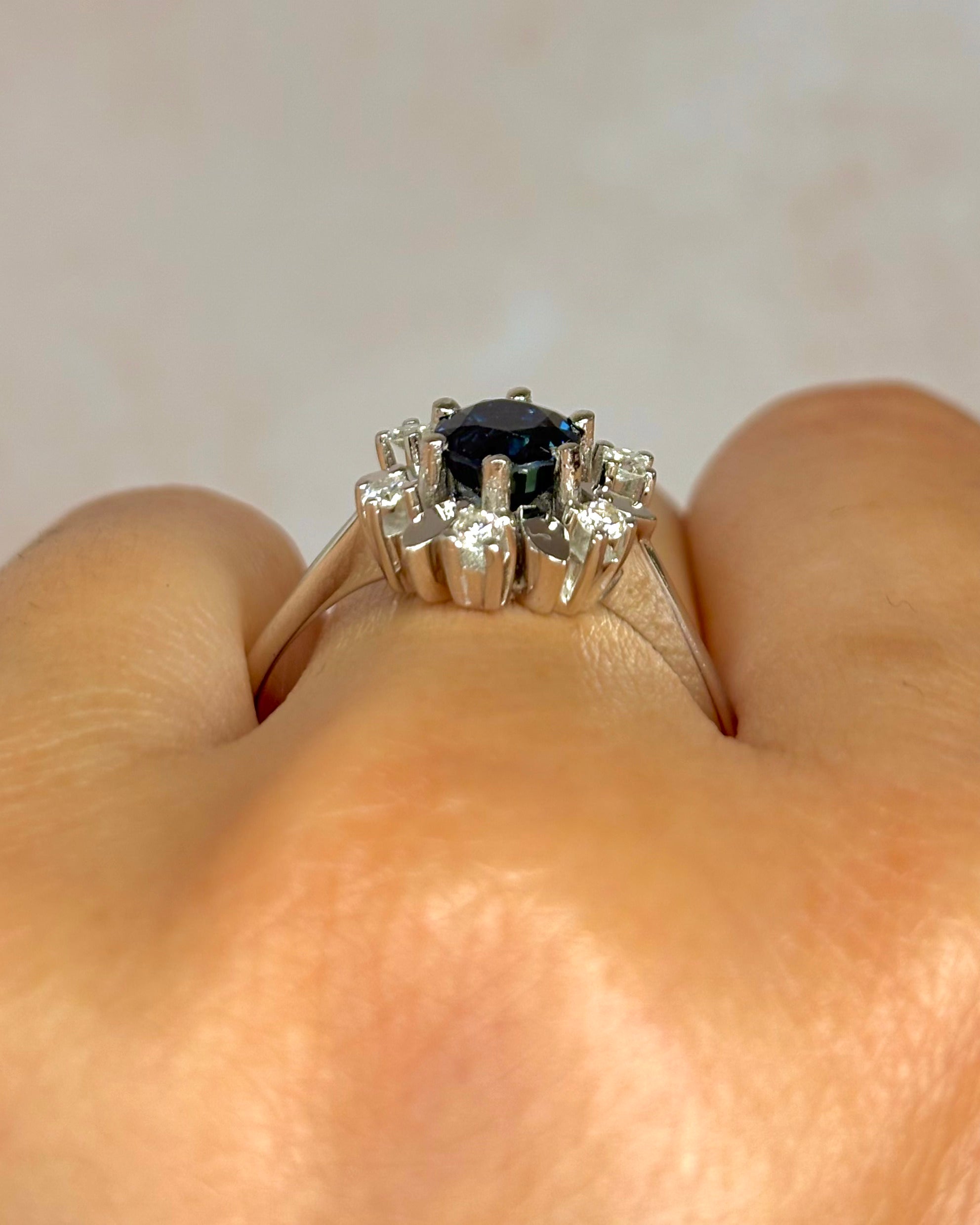 Marguerite Sapphire Ring 1.30 carat & Diamonds 0.30 carat "Magdalena"