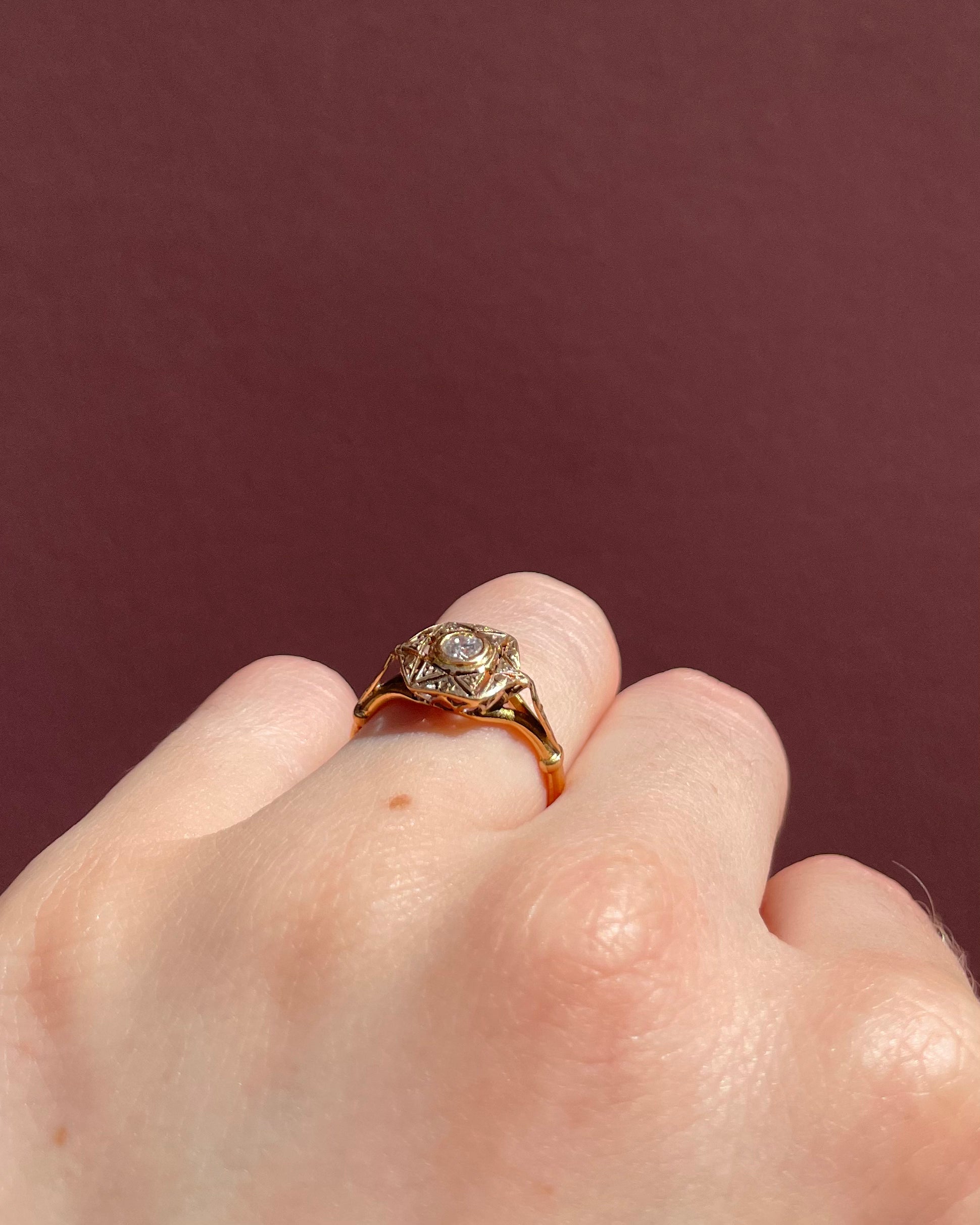Bague Vintage Art-Déco Diamant "Joanne"