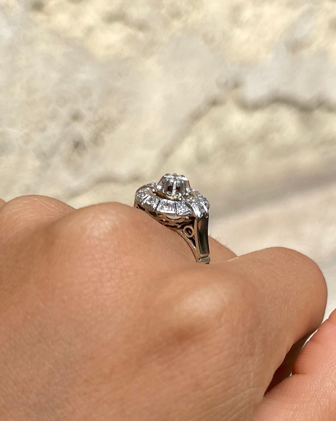 Bague Art-Déco Diamants "Nyah" - Elliade Paris