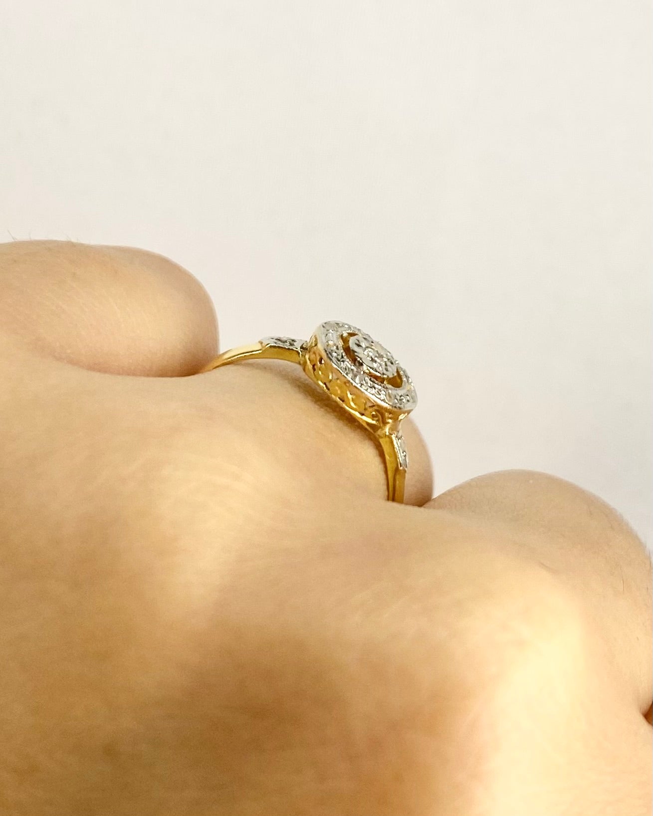 Bague Art Déco 9 Diamants "Faustine"