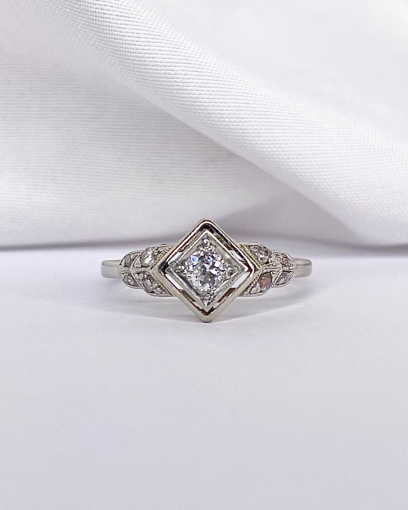 Bague Art Déco 9 Diamants "Corine"