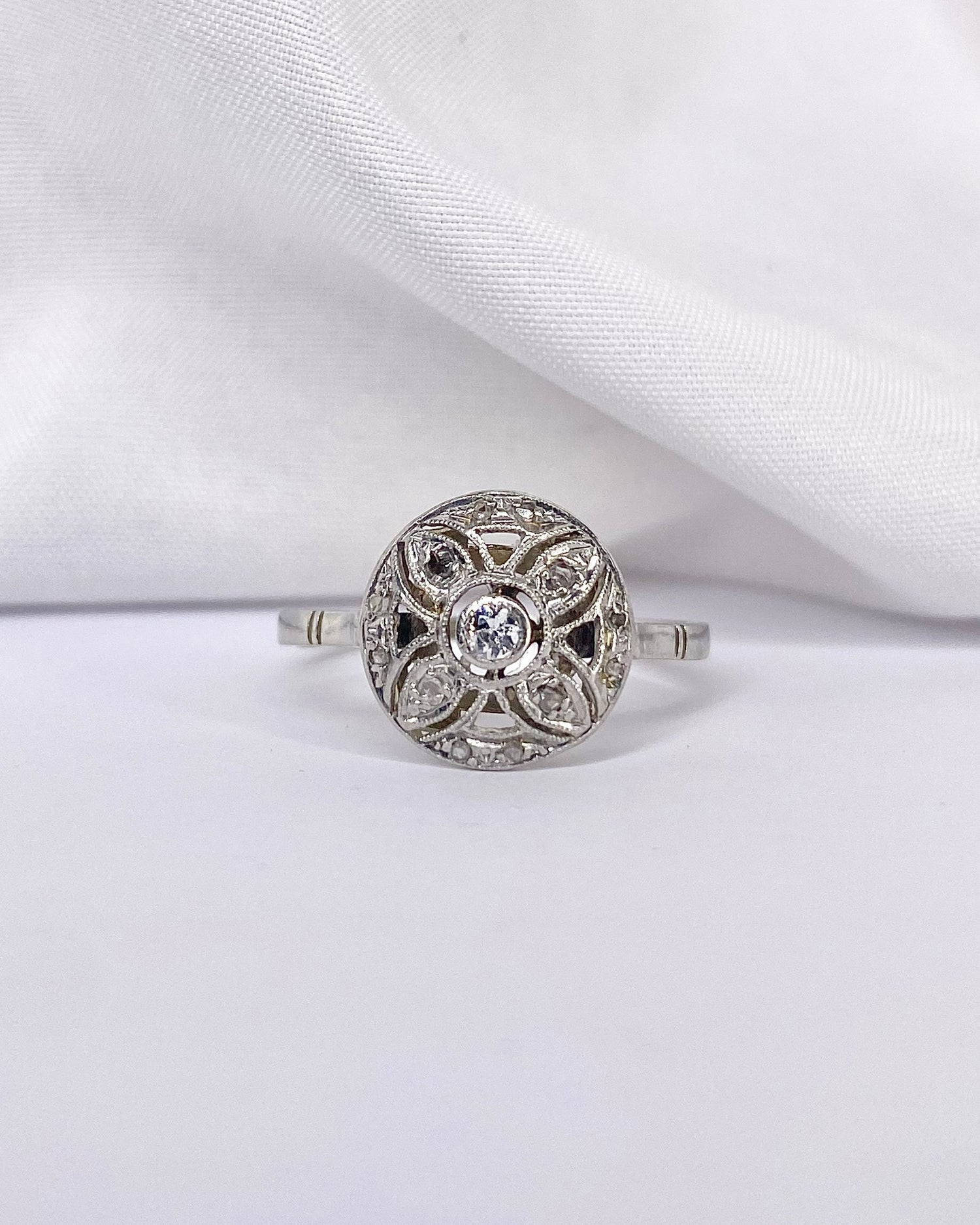 Bague Art Déco 13 Diamants "Suzanne"