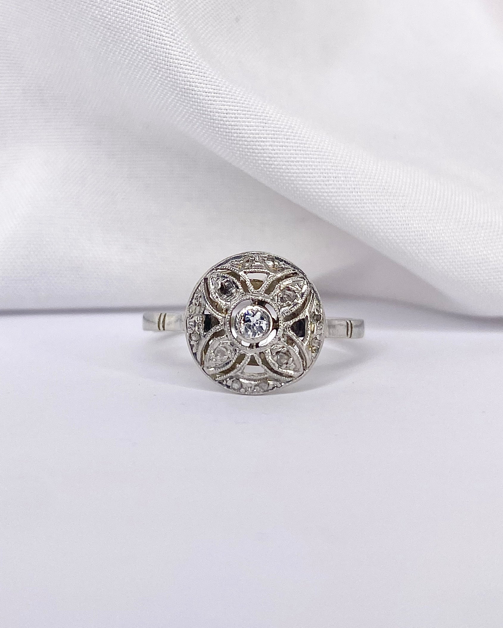 Bague Art Déco 13 Diamants "Suzanne"