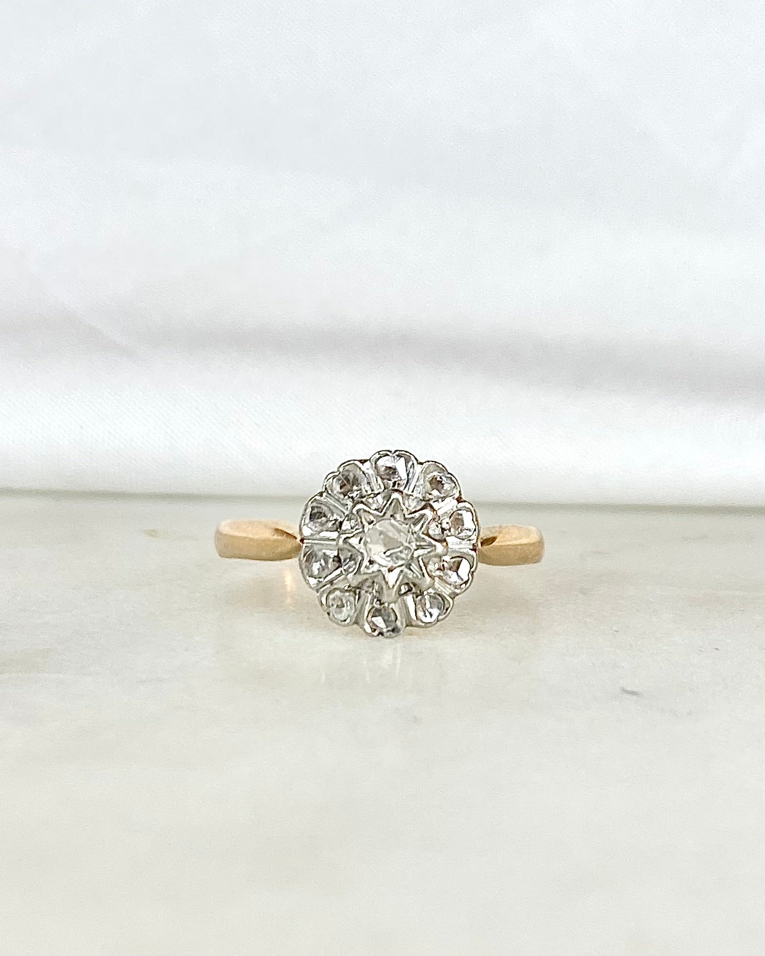 Bague Marguerite Art Déco Diamants "Enora"