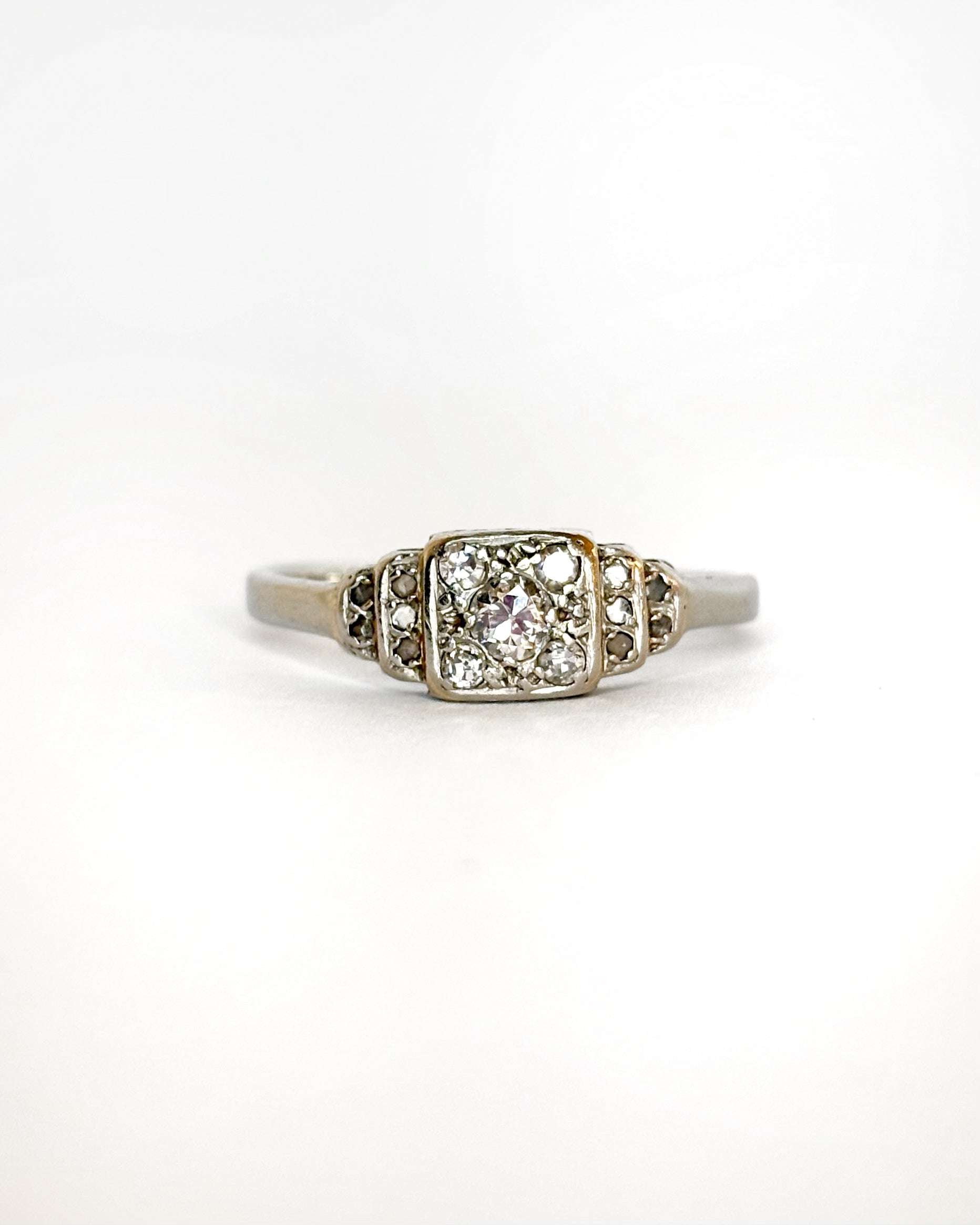 Bague Art Déco 15 Diamants "Camélia"