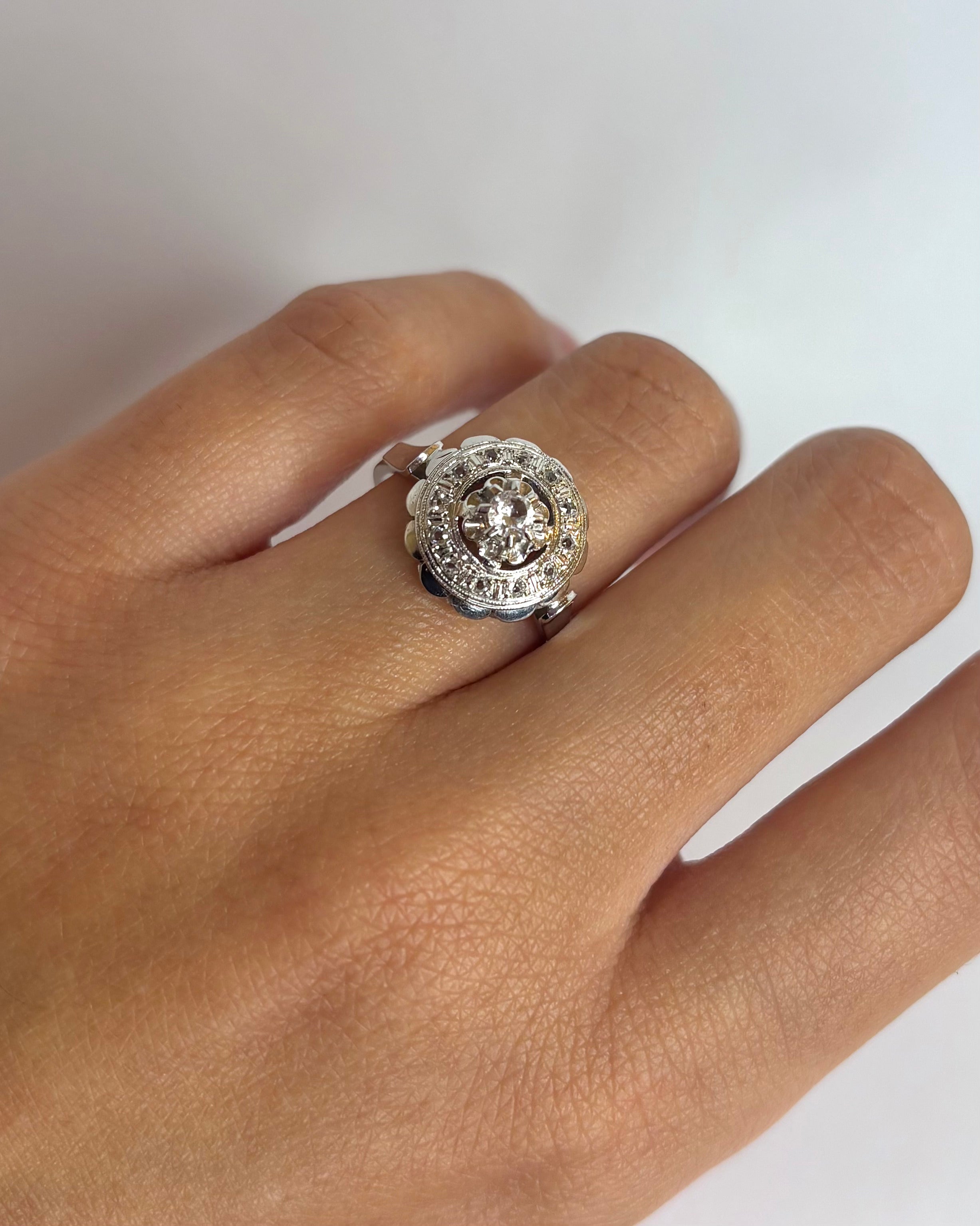 Bague Art Déco 13 Diamants "Lina"