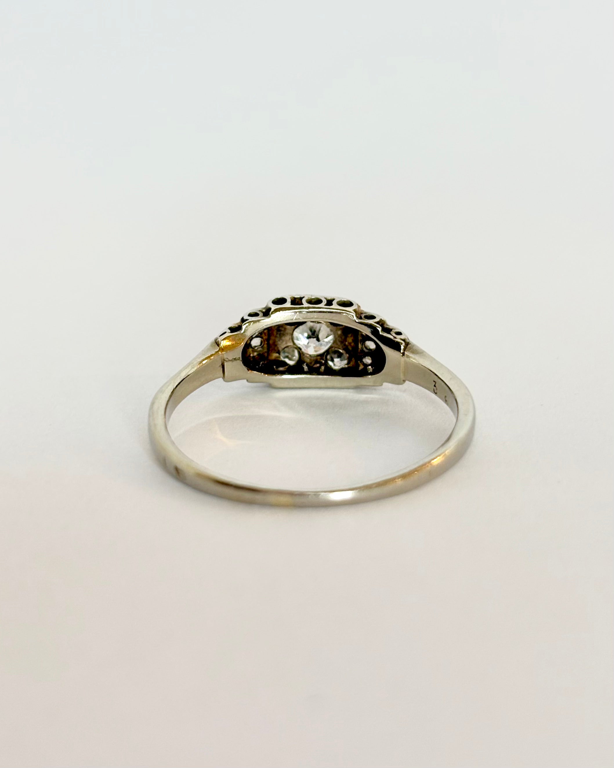 Bague Art Déco 15 Diamants "Camélia"
