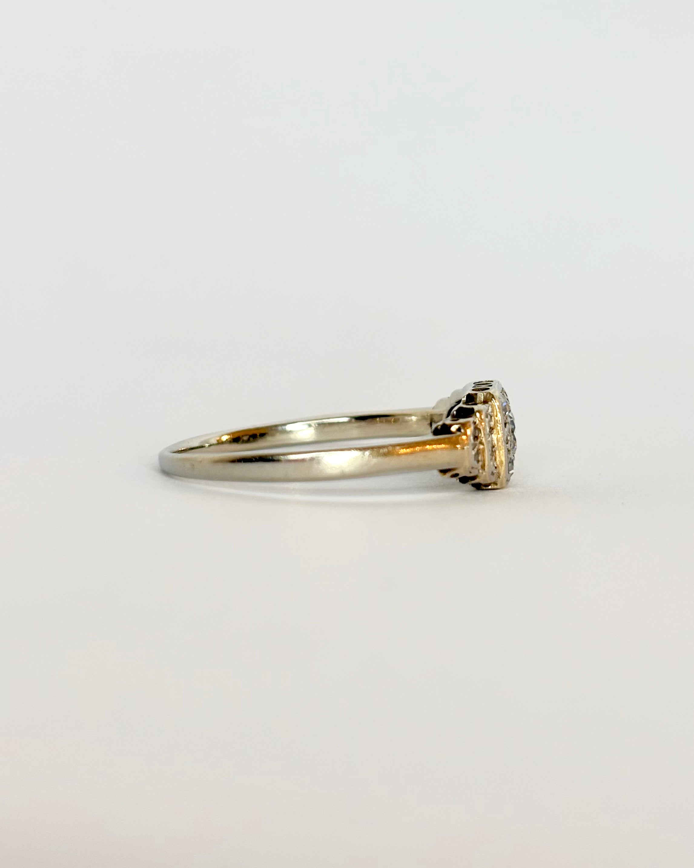 Bague Art Déco 15 Diamants "Camélia"