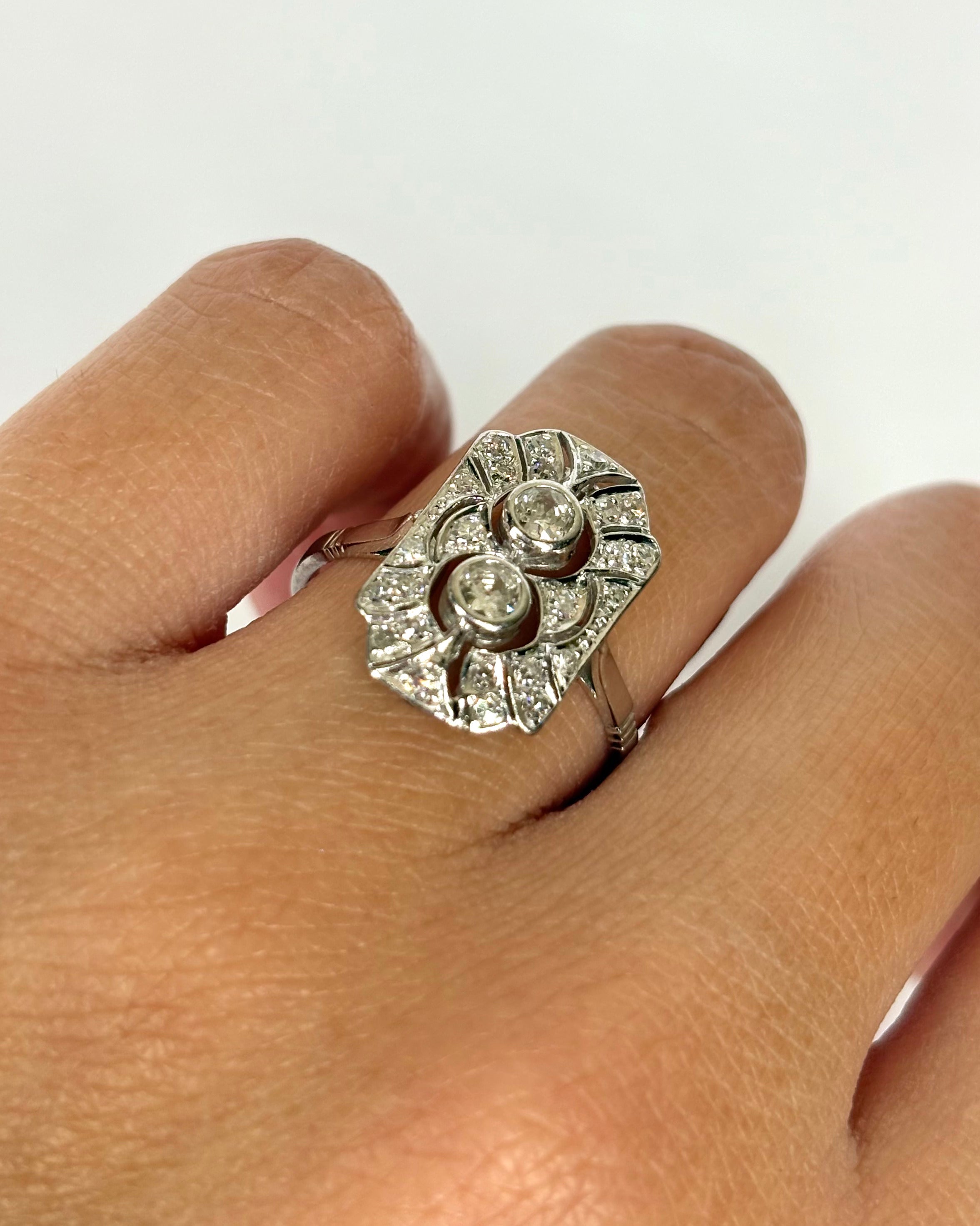 Bague Art Déco Diamants 0.49 ct "Kenza"
