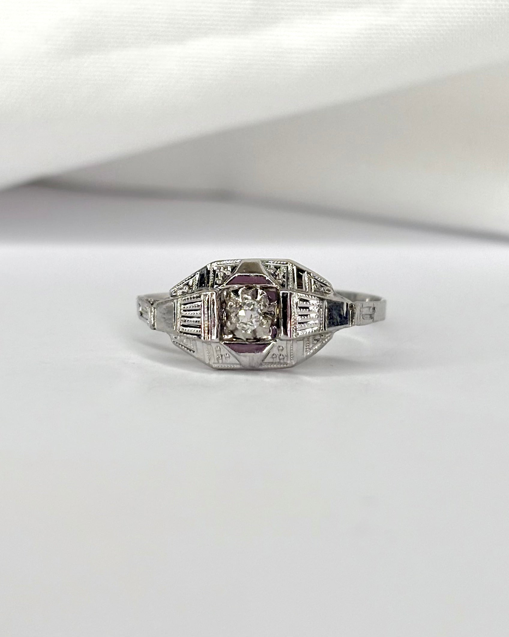 Bague Art Déco Diamant "Elena"