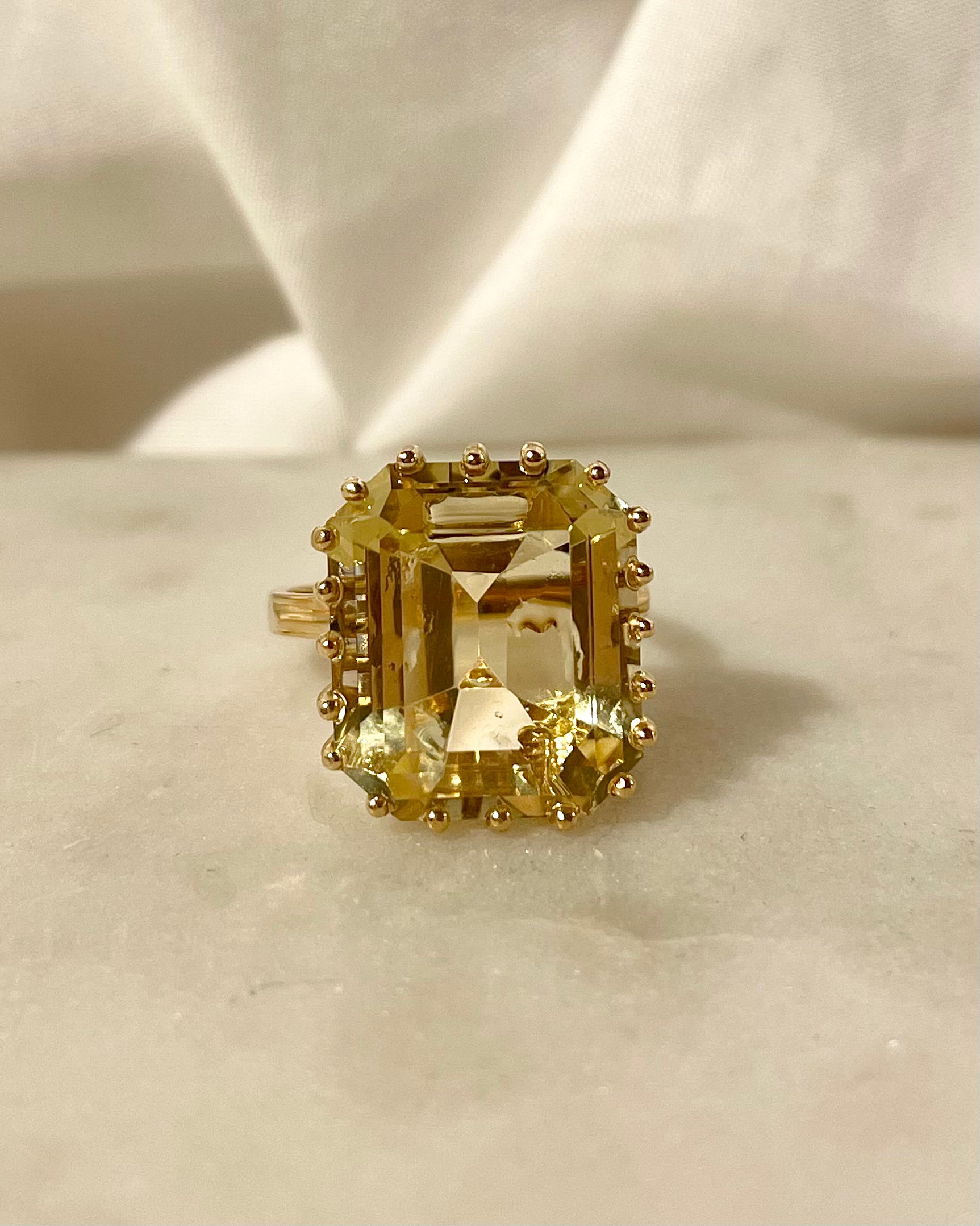 Bague Cocktail Citrine 14.24 carats "Chance"