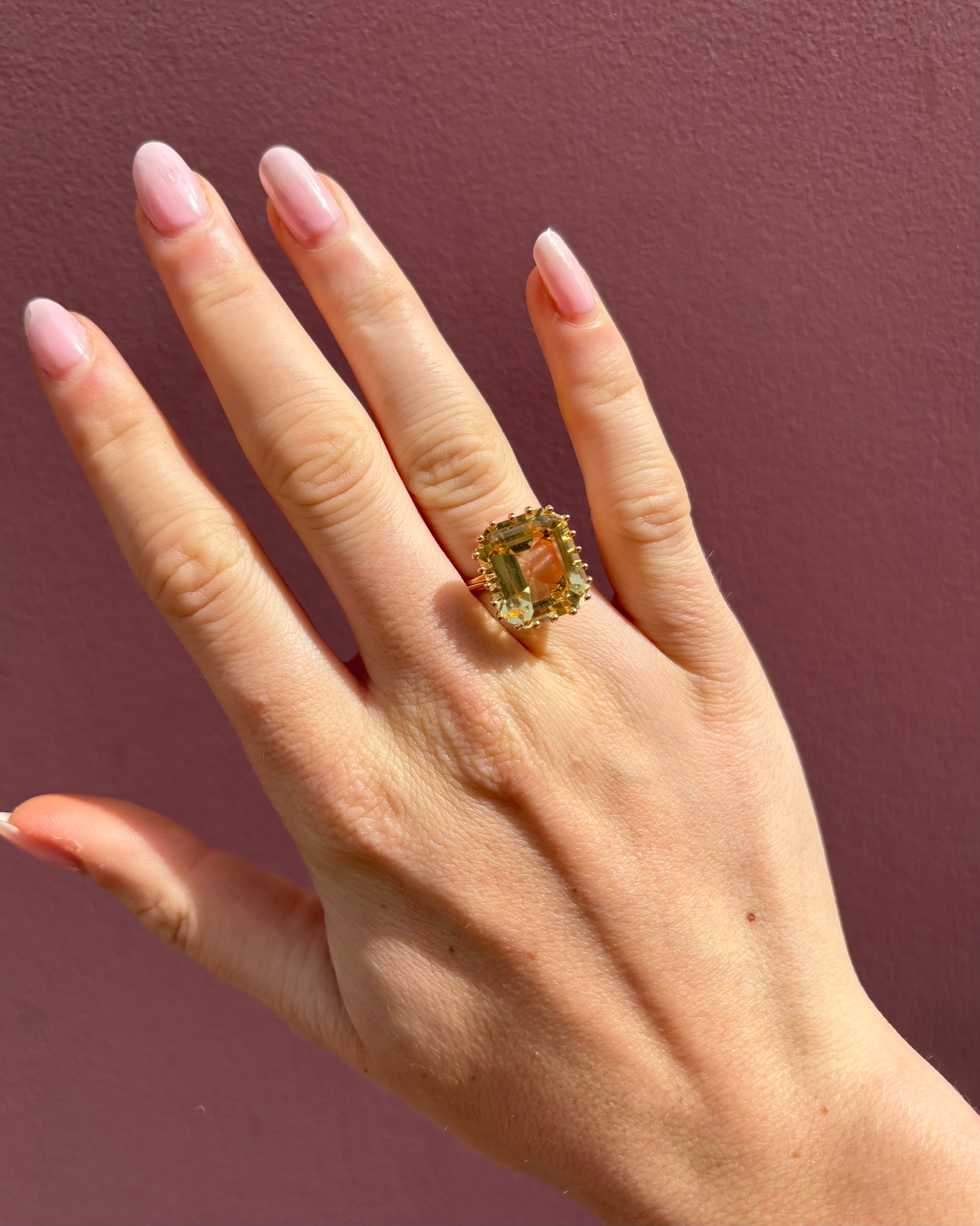 Bague Cocktail Citrine 14.24 carats "Chance"