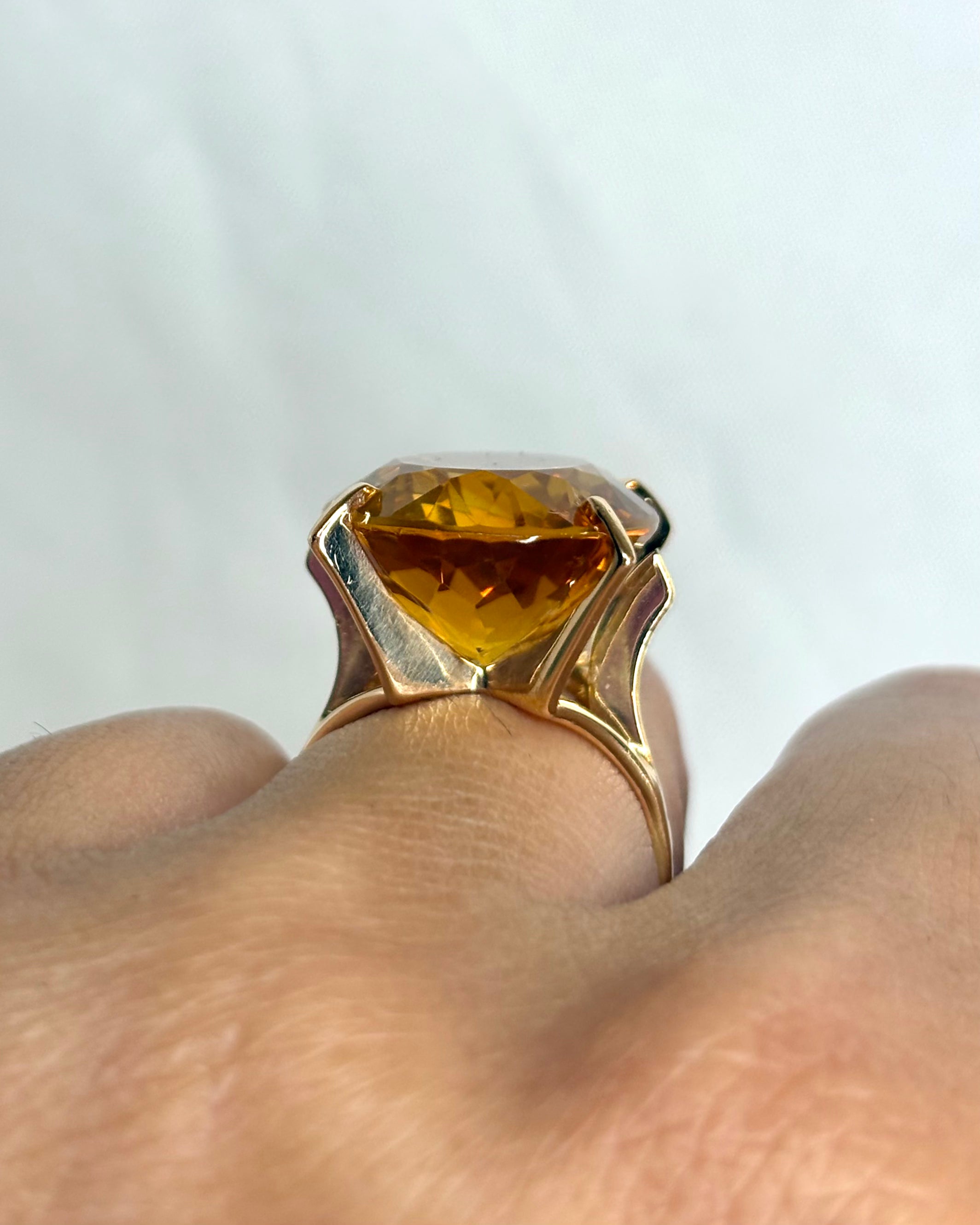 Bague Cocktail Citrine 14.5 carats "Hortense"