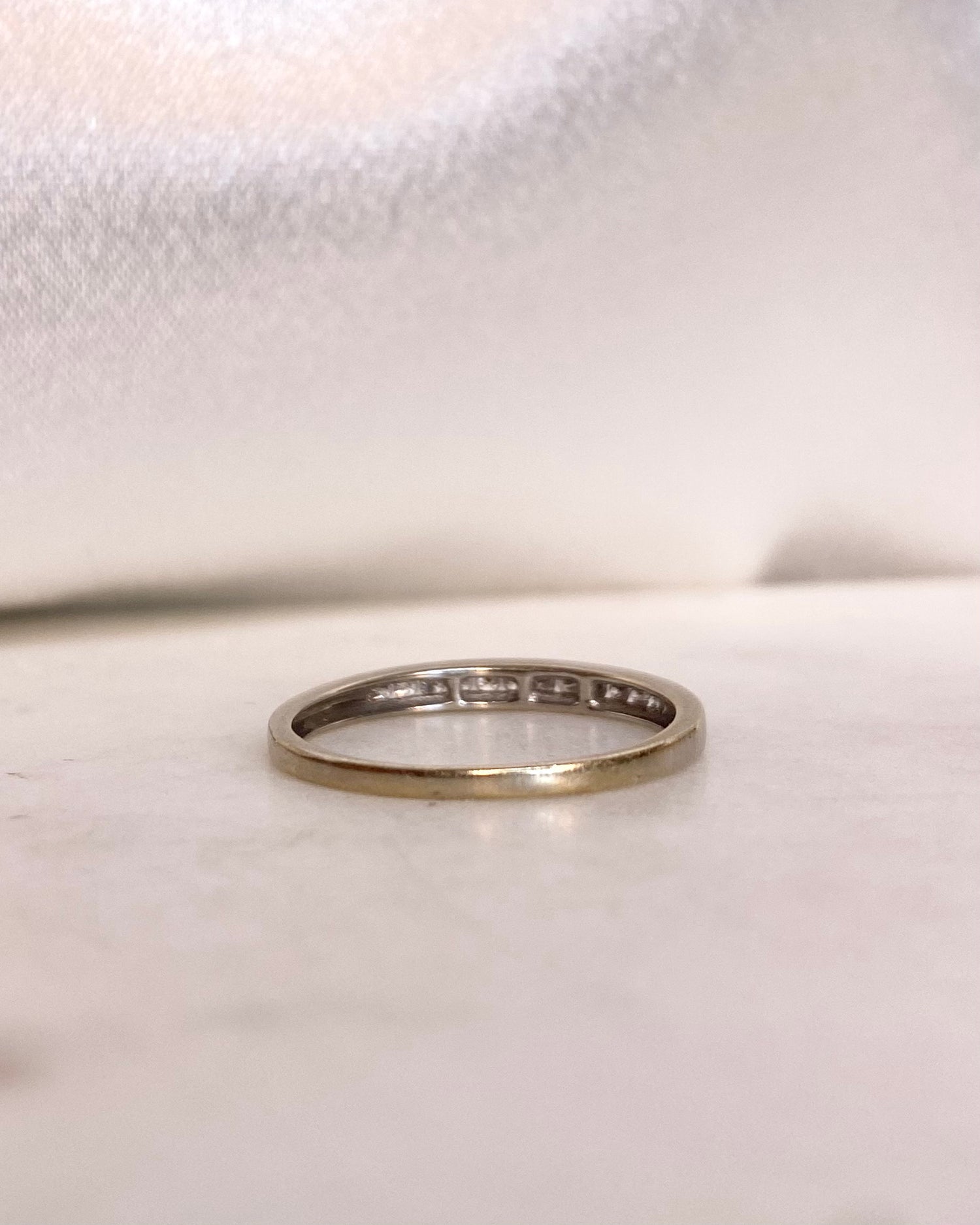 Bague Demi-Alliance Diamants 0.12 carat "Isalys"