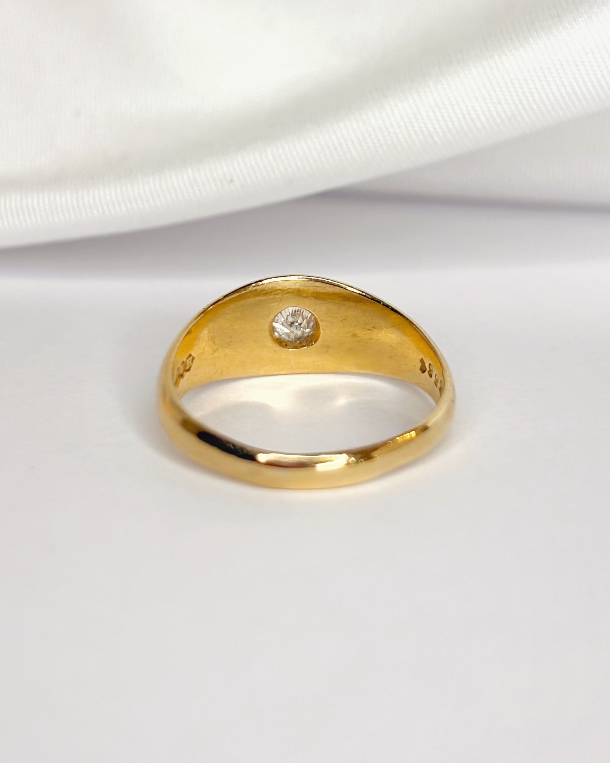 Diamond Band Ring 0.20 Carat & 4.25g Gold "Céleste"