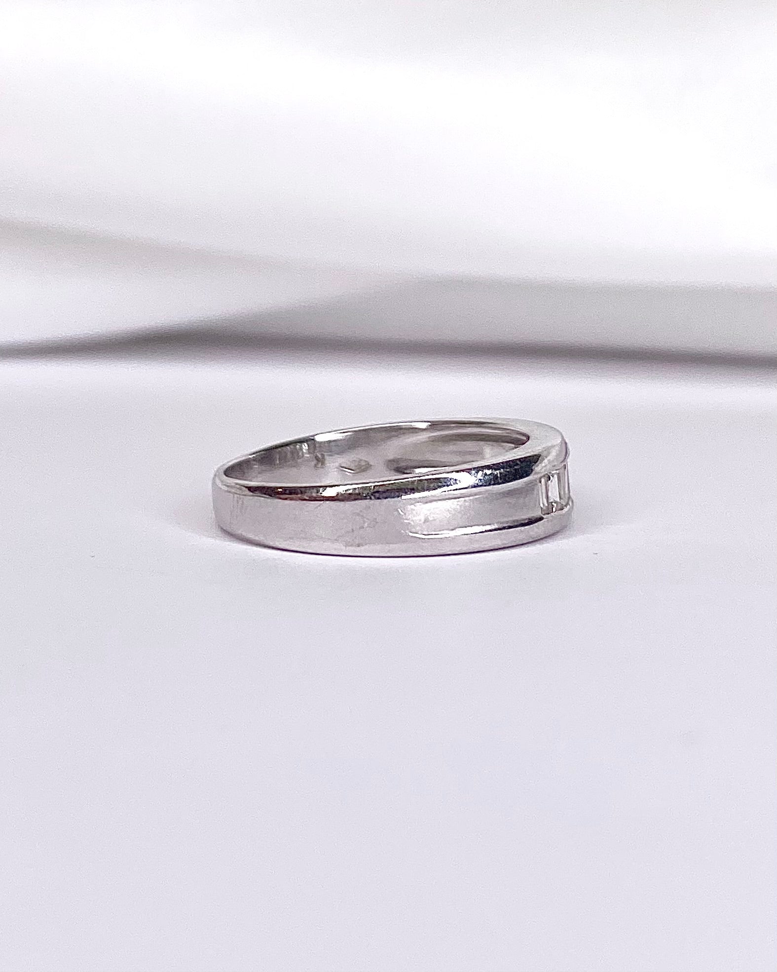 Bague Jonc Demi-Alliance Diamants 0.32 carat "Melinda"