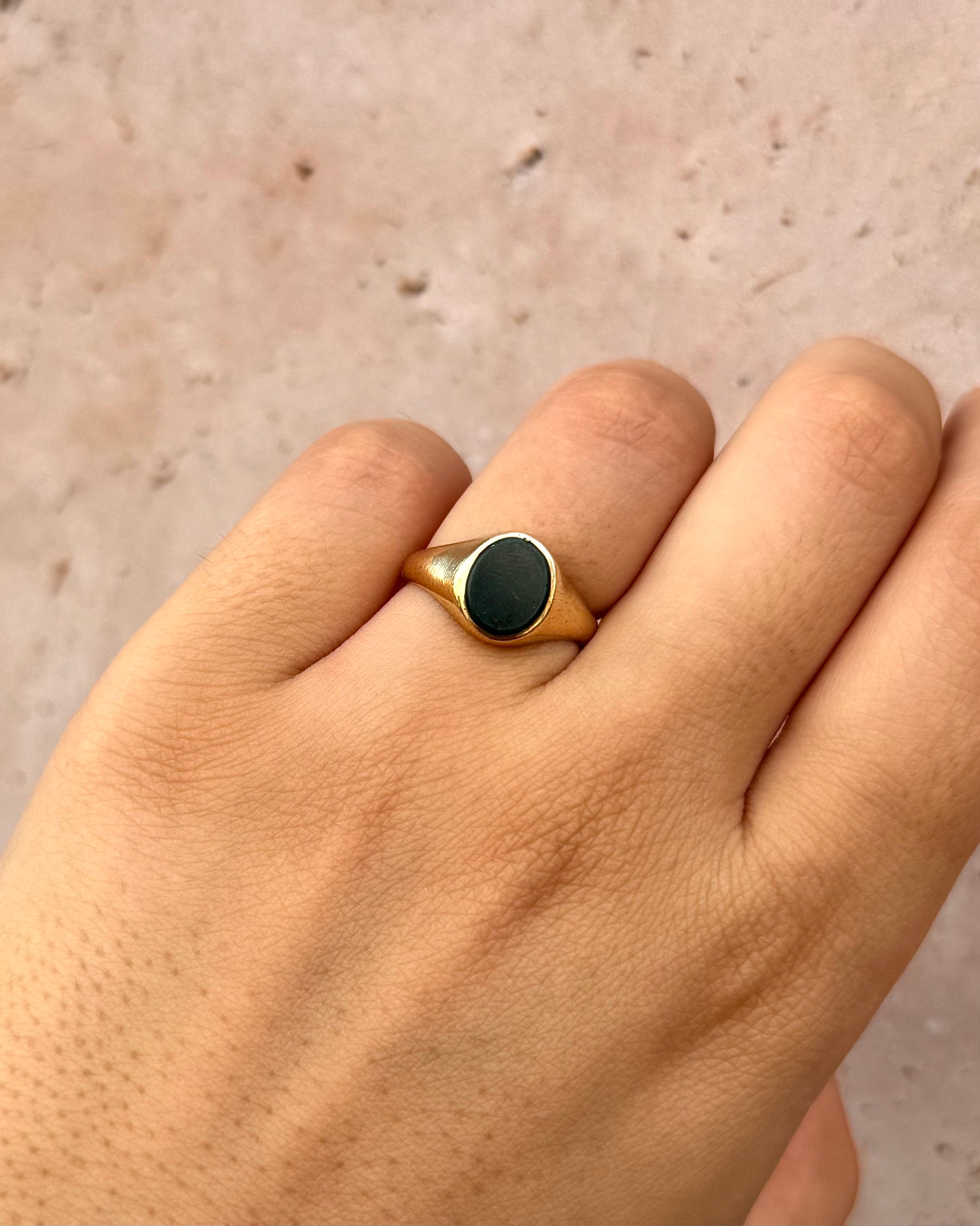 Bague Chevalière Jaspe Sanguin "Simon"