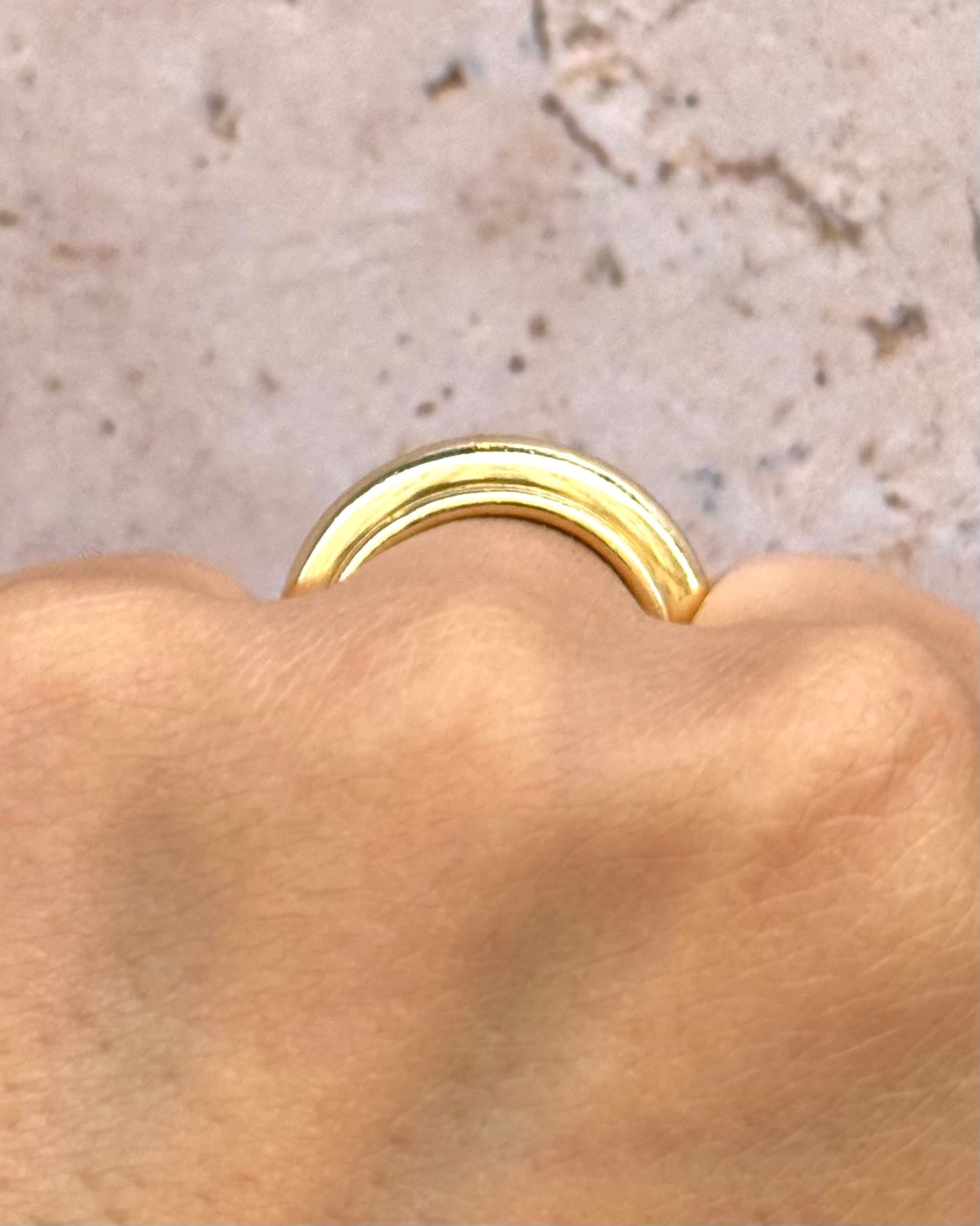 Bague Jonc Chaumet Or Jaune 18 carats 8.4g