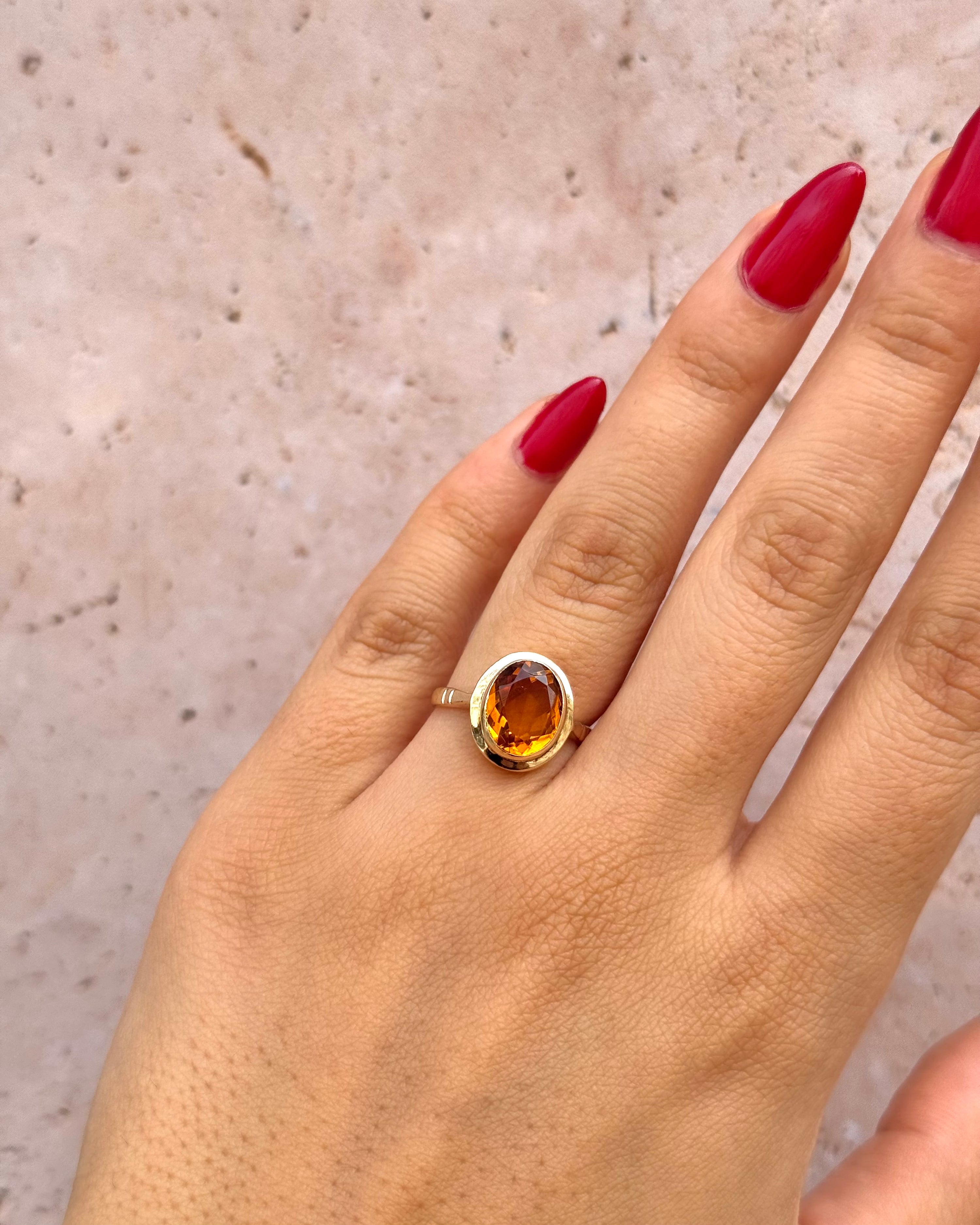 Anillo de cóctel con citrino de 2.35 quilates "Soline"