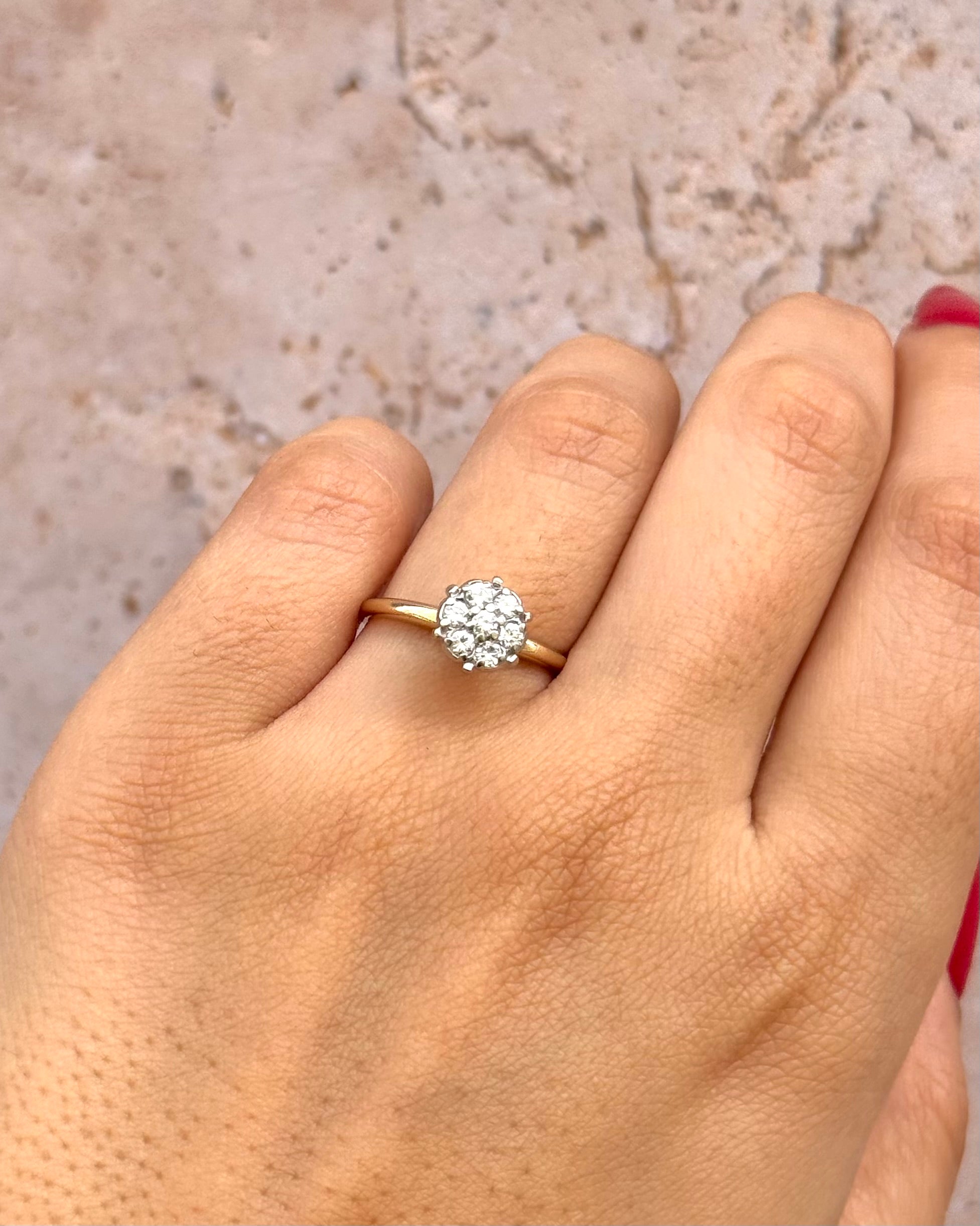 Anillo Marguerite Diamantes 0,28 quilates "Louisa"