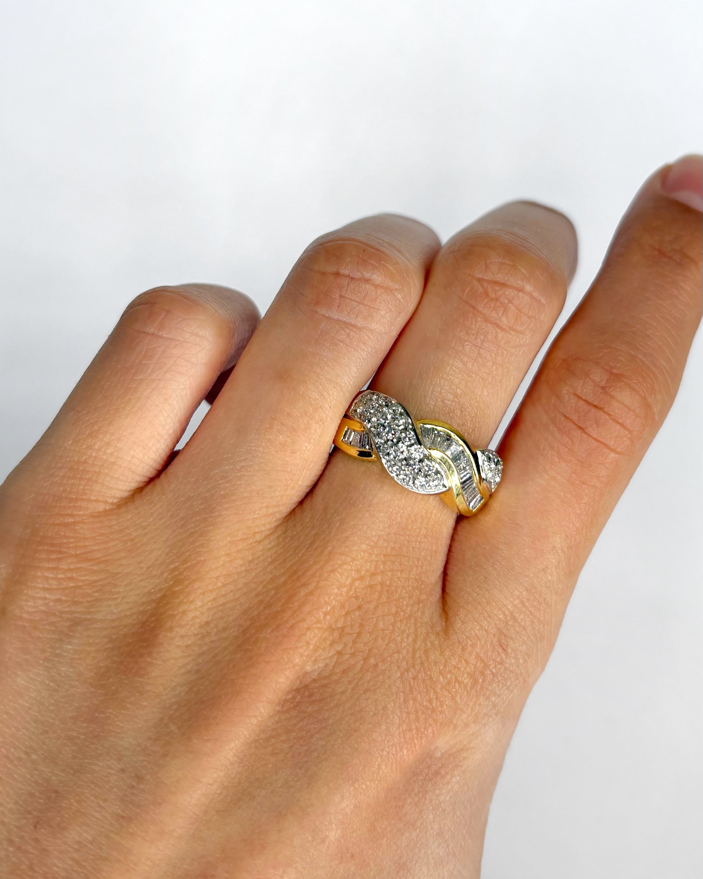 Bague Jonc Diamants 0.84 carat "Annabella" - Elliade Paris